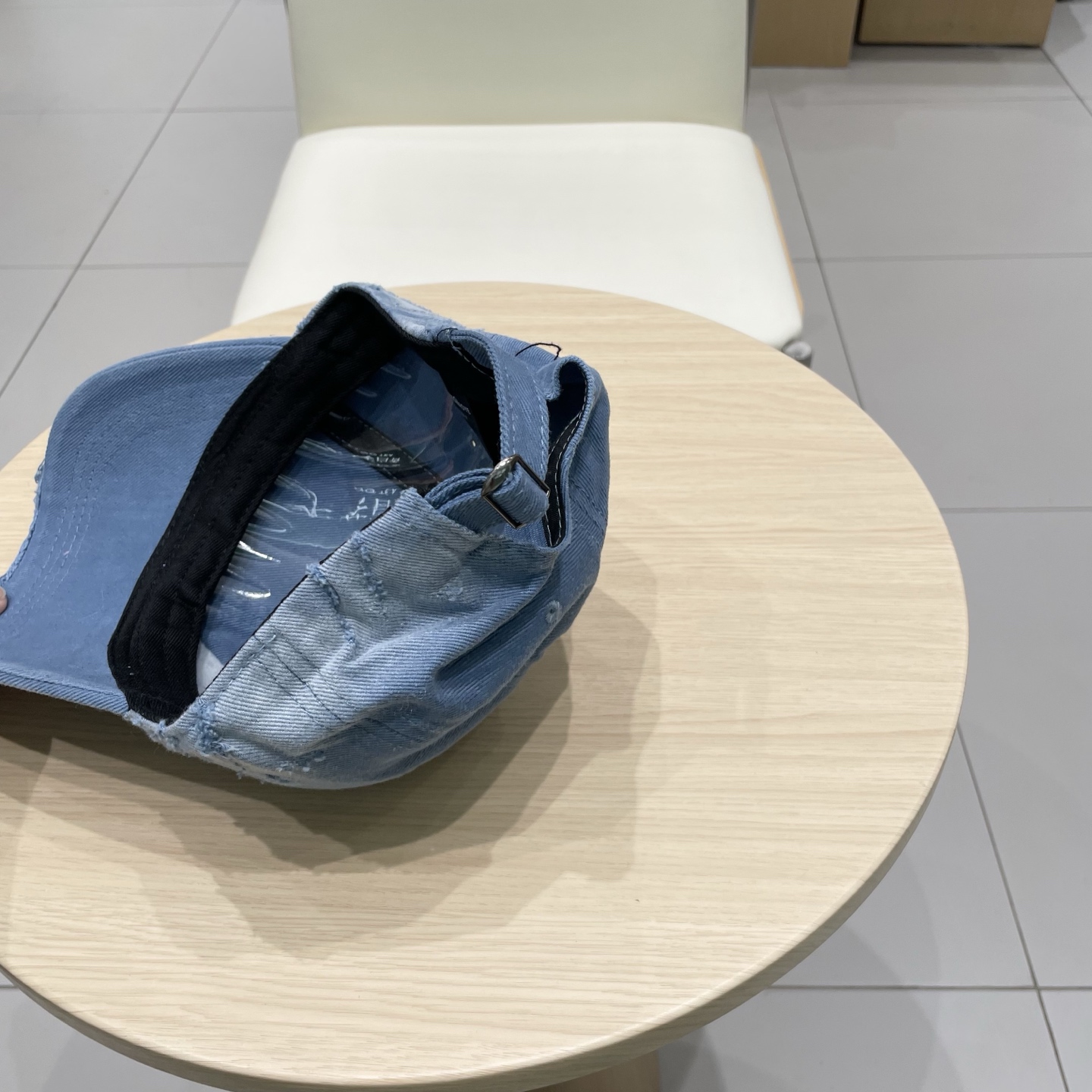 普拉达Prada大头围破洞美式显脸小棒球帽女春夏防晒做旧加深设计感鸭舌帽子男