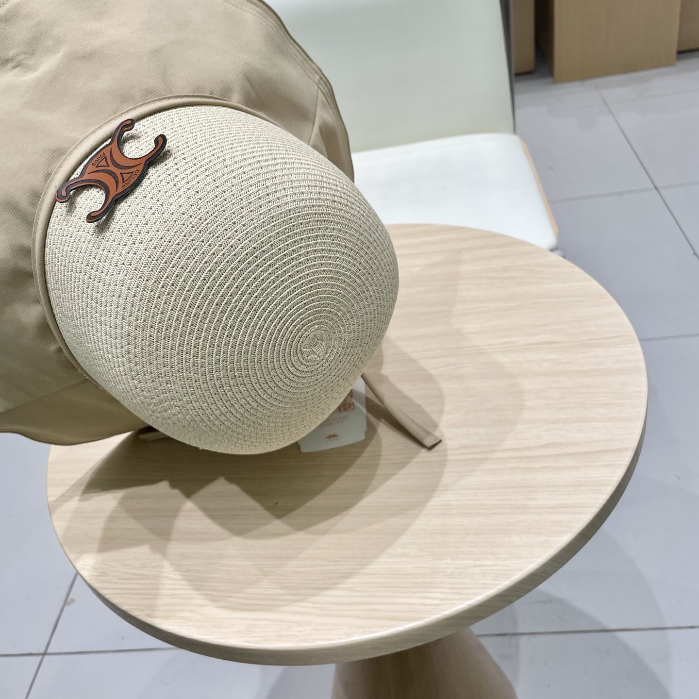  塞琳cellne2025新款韩版蝴蝶结系带渔夫帽子女出游草编遮阳帽显脸小防晒盆帽