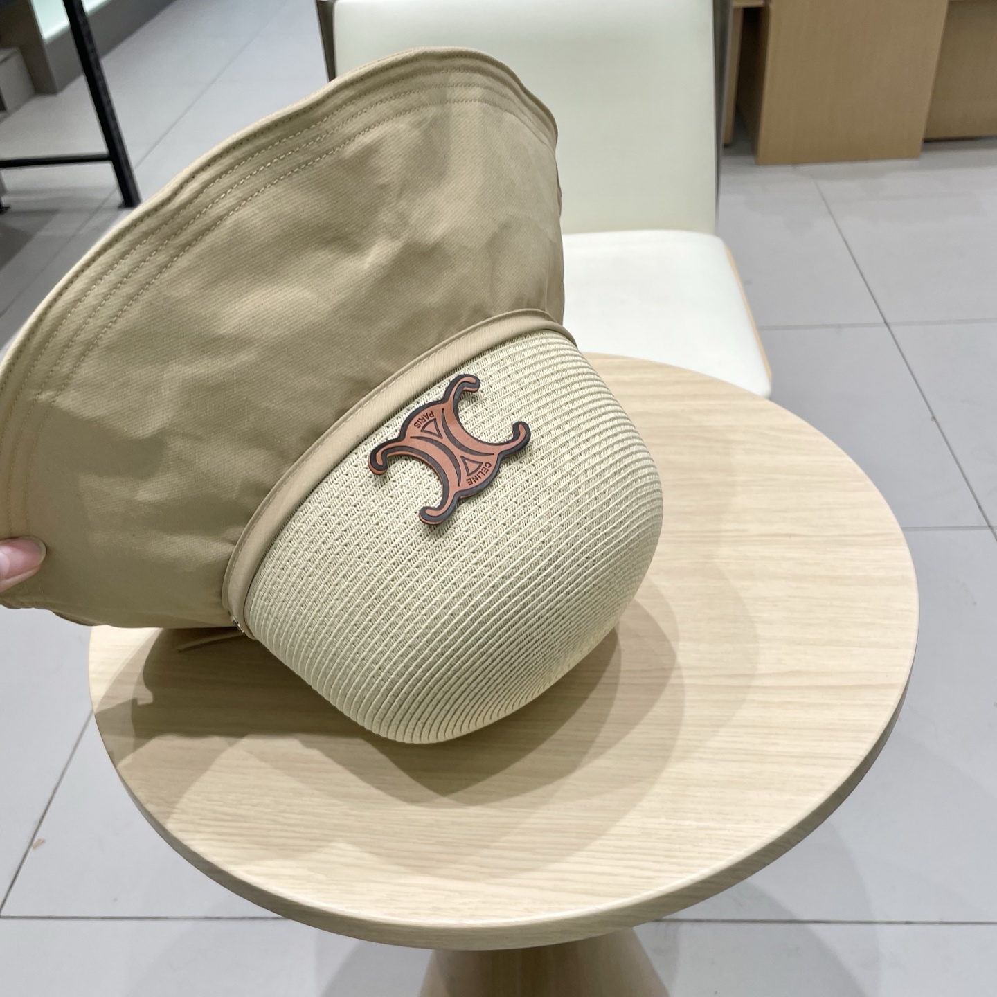  塞琳cellne2025新款韩版蝴蝶结系带渔夫帽子女出游草编遮阳帽显脸小防晒盆帽