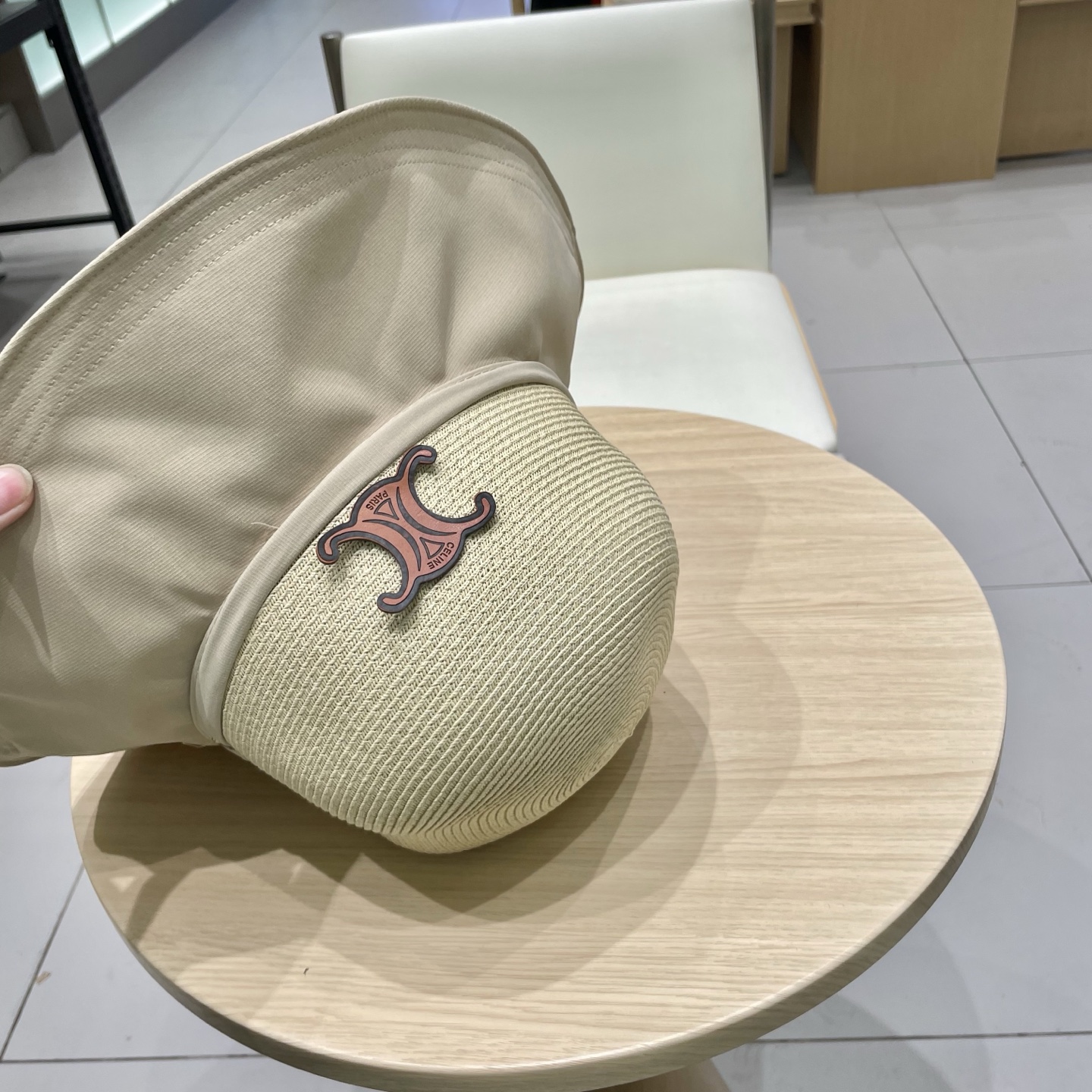  塞琳cellne2025新款韩版蝴蝶结系带渔夫帽子女出游草编遮阳帽显脸小防晒盆帽