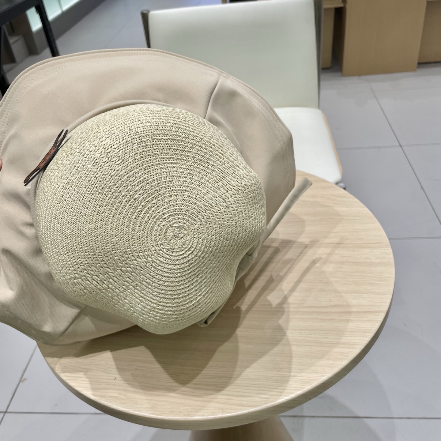  塞琳cellne2025新款韩版蝴蝶结系带渔夫帽子女出游草编遮阳帽显脸小防晒盆帽