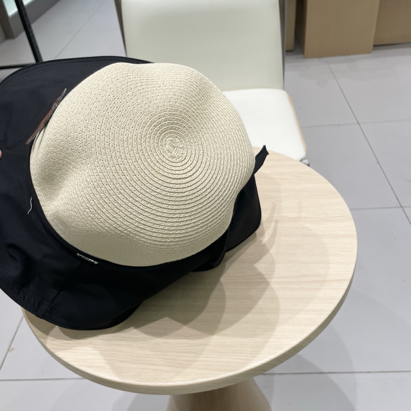  塞琳cellne2025新款韩版蝴蝶结系带渔夫帽子女出游草编遮阳帽显脸小防晒盆帽