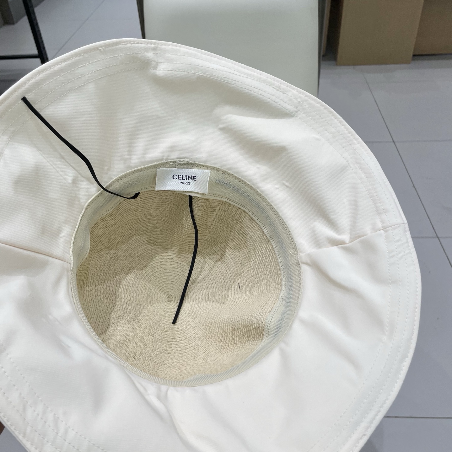  塞琳cellne2025新款韩版蝴蝶结系带渔夫帽子女出游草编遮阳帽显脸小防晒盆帽