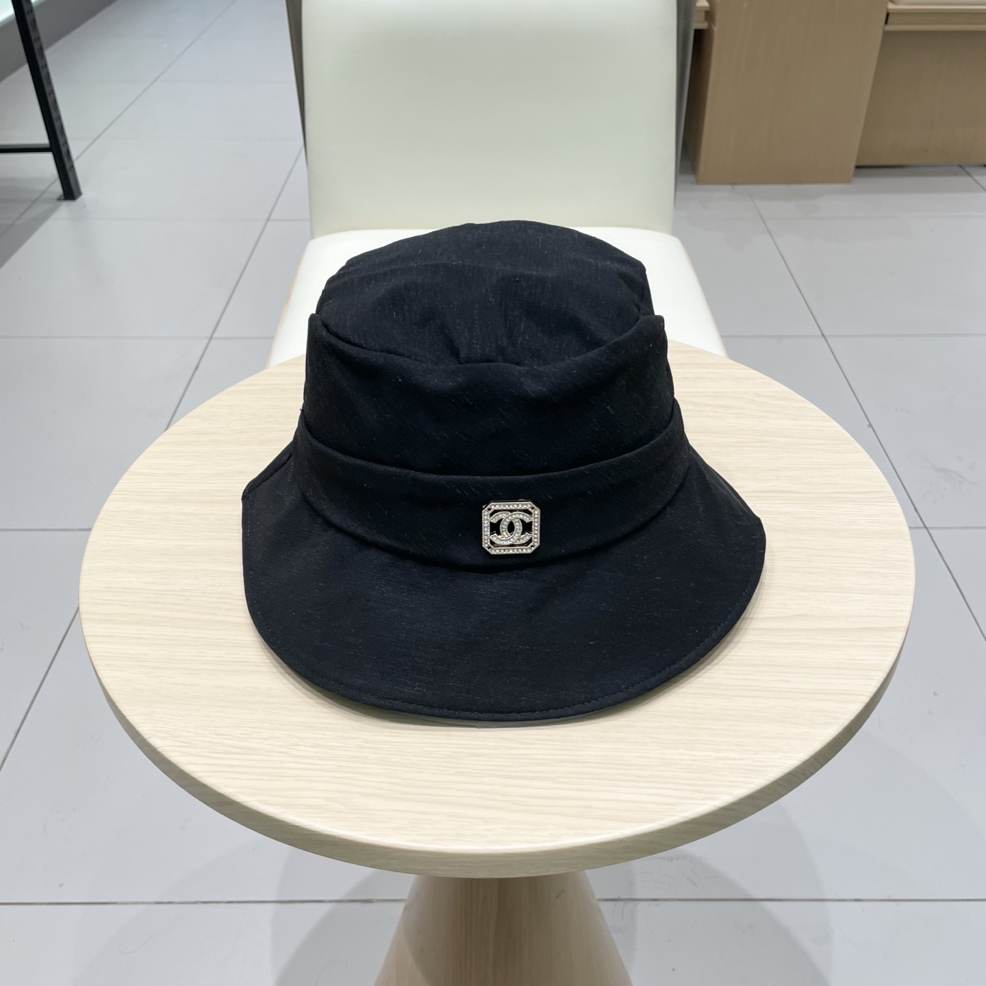  Chanel香奈儿遮阳渔夫帽，可折叠，头围57cm