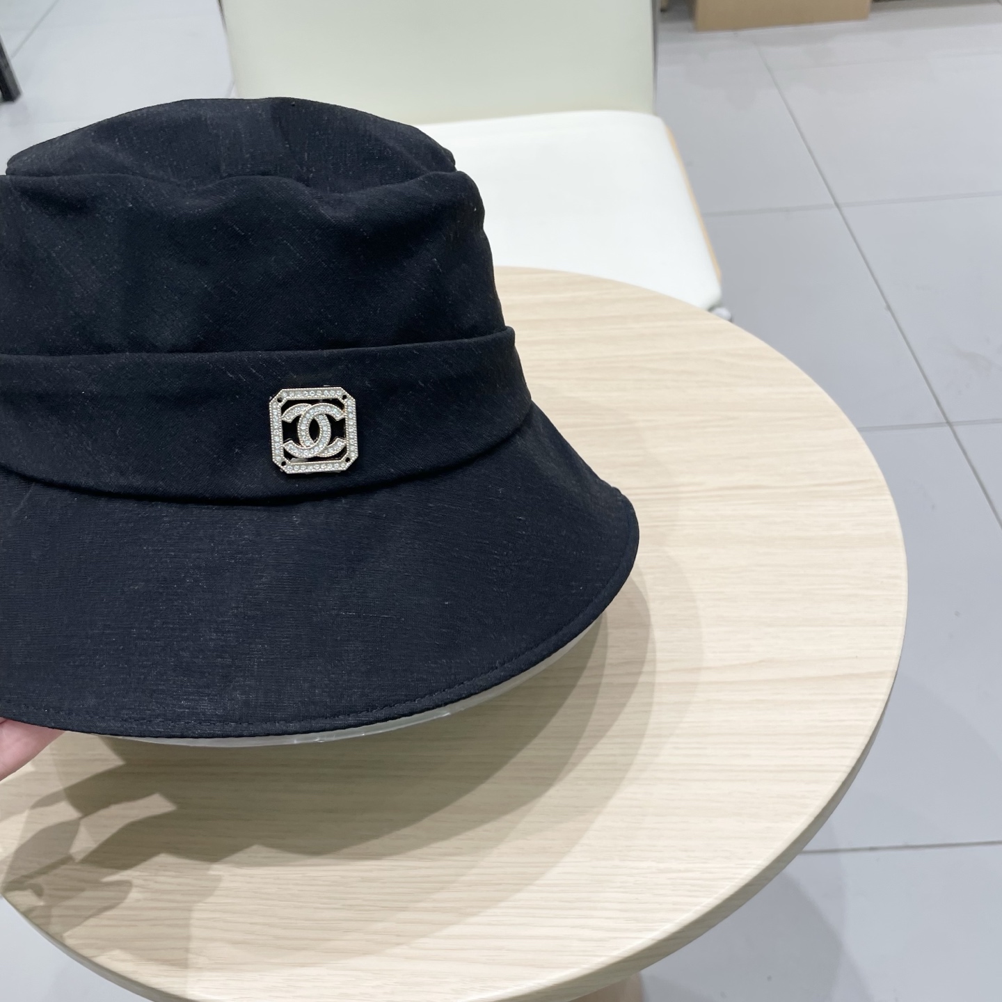  Chanel香奈儿遮阳渔夫帽，可折叠，头围57cm
