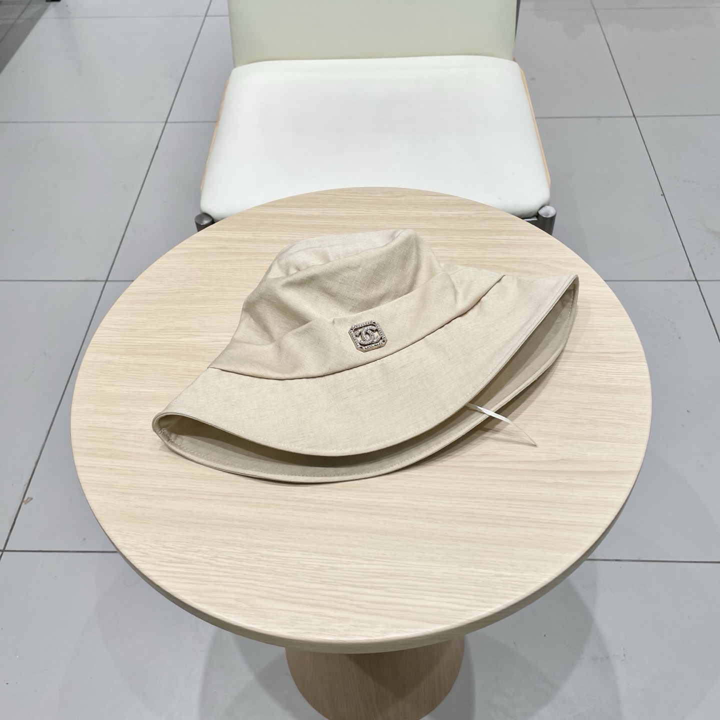  Chanel香奈儿遮阳渔夫帽，可折叠，头围57cm