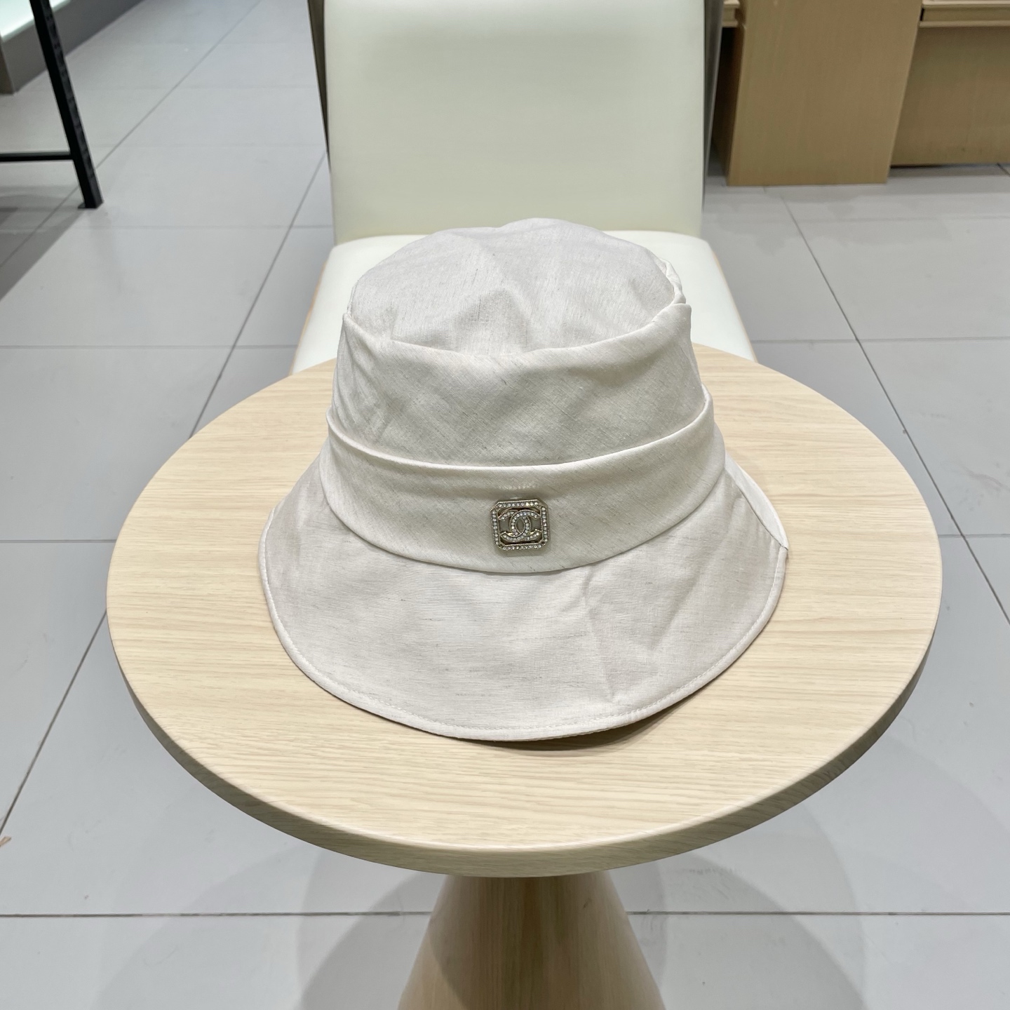  Chanel香奈儿遮阳渔夫帽，可折叠，头围57cm