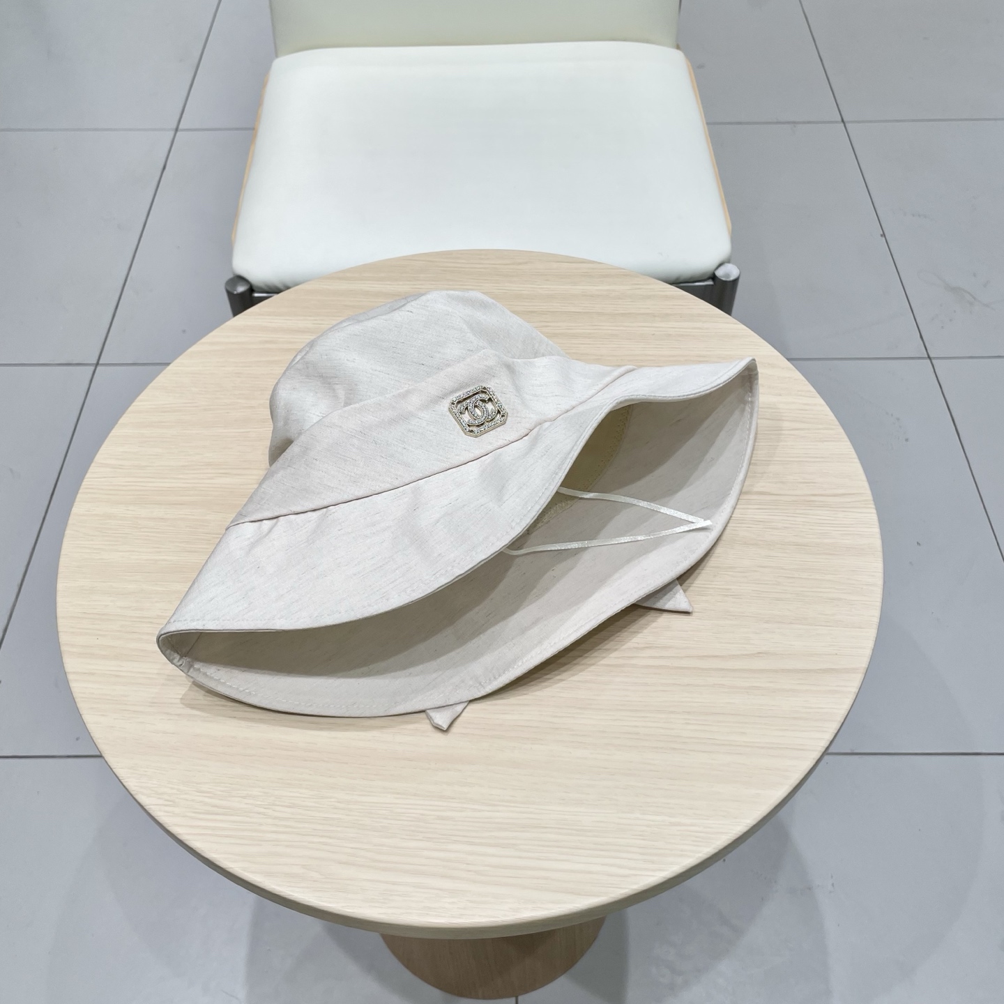  Chanel香奈儿遮阳渔夫帽，可折叠，头围57cm