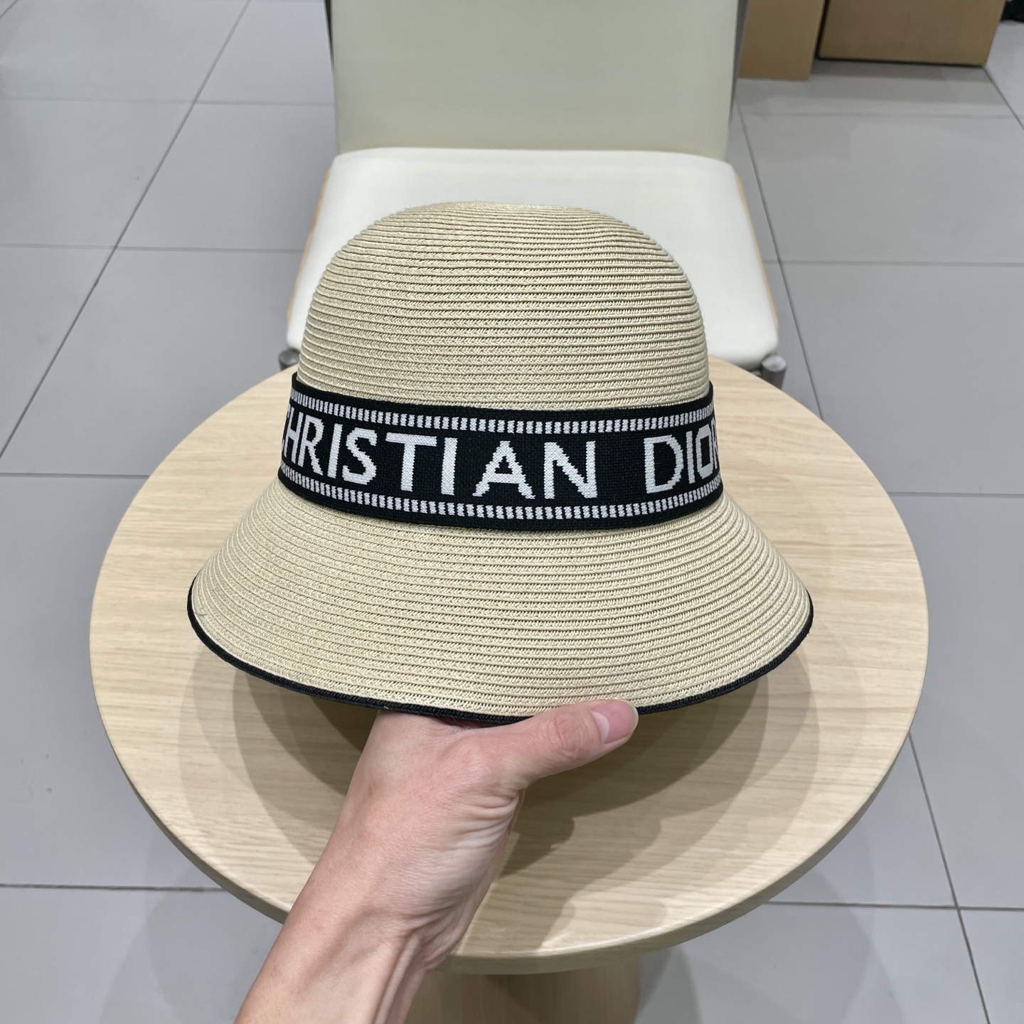  Dior迪奥新款盆帽，细草可折叠草帽，盆帽，头围57cm