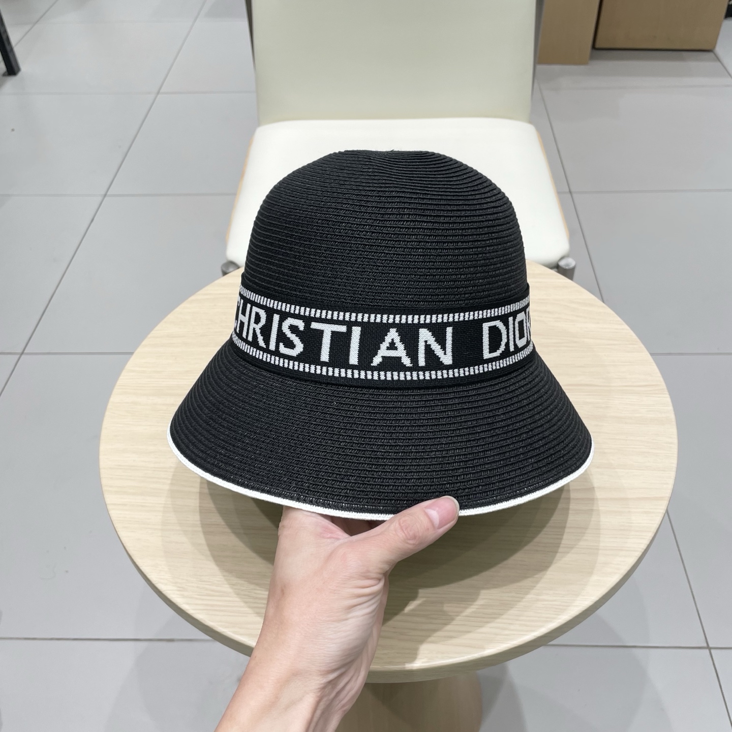  Dior迪奥新款盆帽，细草可折叠草帽，盆帽，头围57cm