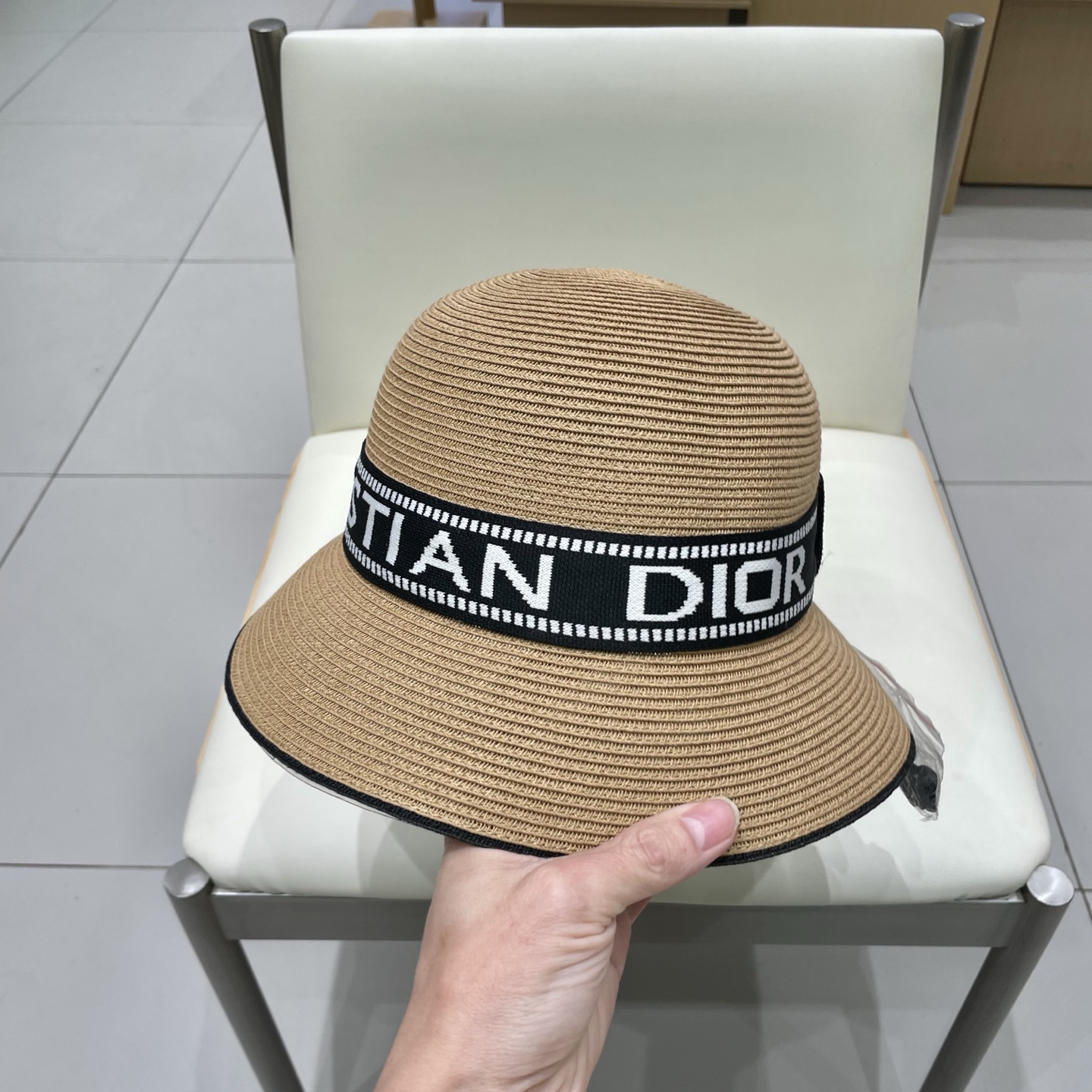  Dior迪奥新款盆帽，细草可折叠草帽，盆帽，头围57cm