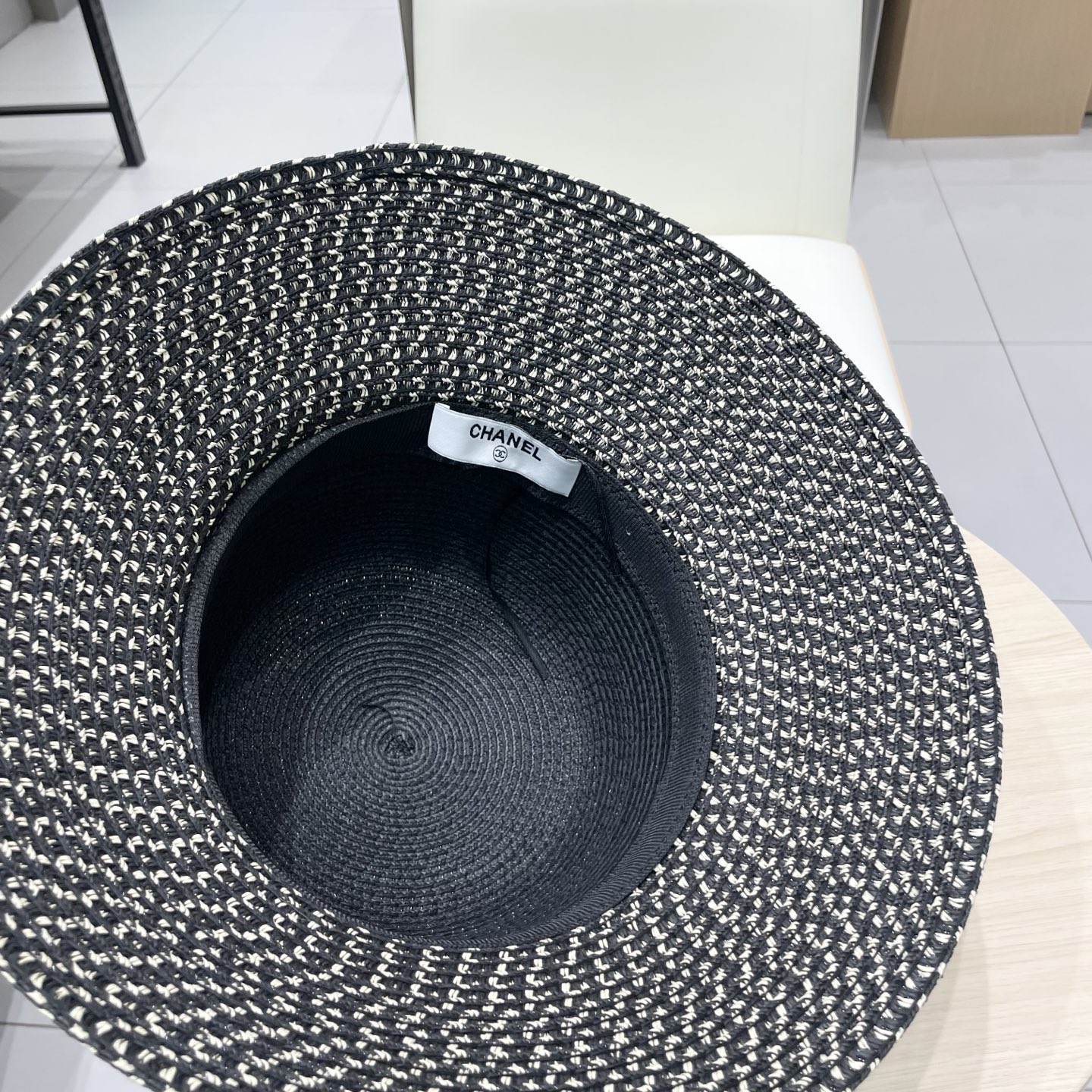  Chanel香奈儿法式帽女夏季大檐防晒帽海边度假沙滩帽草编折叠太阳帽