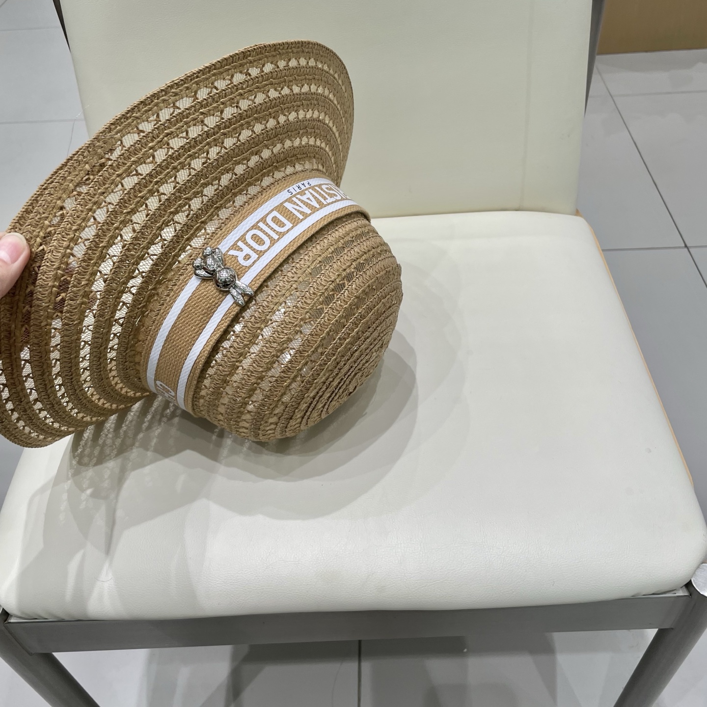   迪奥 Dior草帽，名媛风盆帽，高级细草制作，高端定制，头围57cm