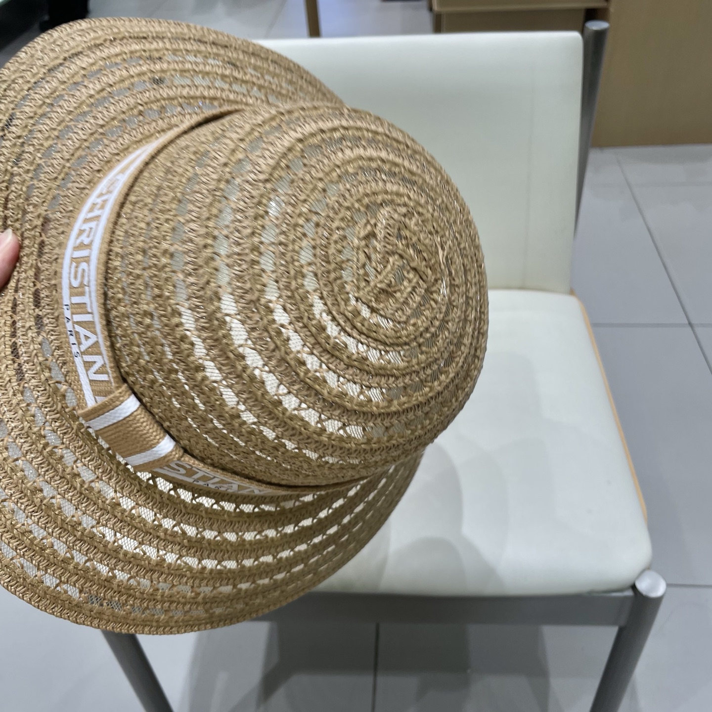   迪奥 Dior草帽，名媛风盆帽，高级细草制作，高端定制，头围57cm