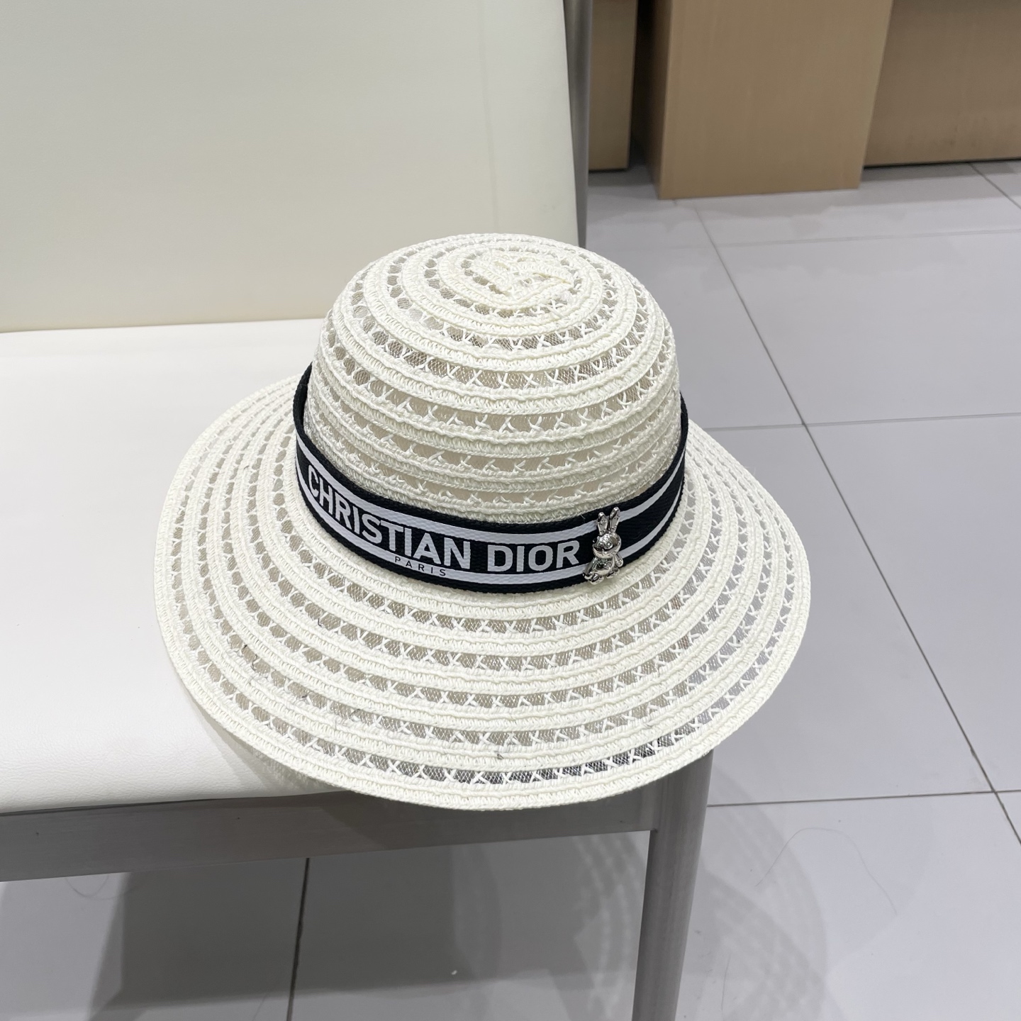   迪奥 Dior草帽，名媛风盆帽，高级细草制作，高端定制，头围57cm