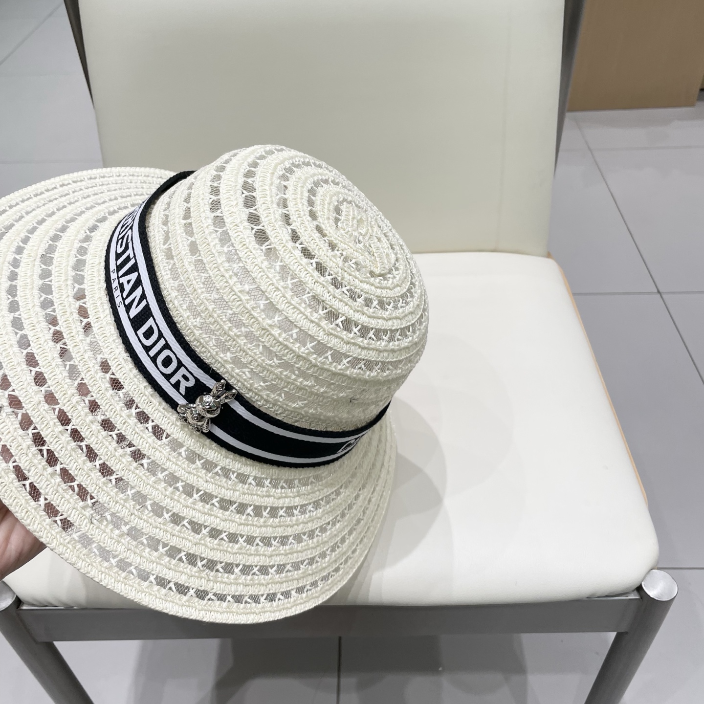   迪奥 Dior草帽，名媛风盆帽，高级细草制作，高端定制，头围57cm