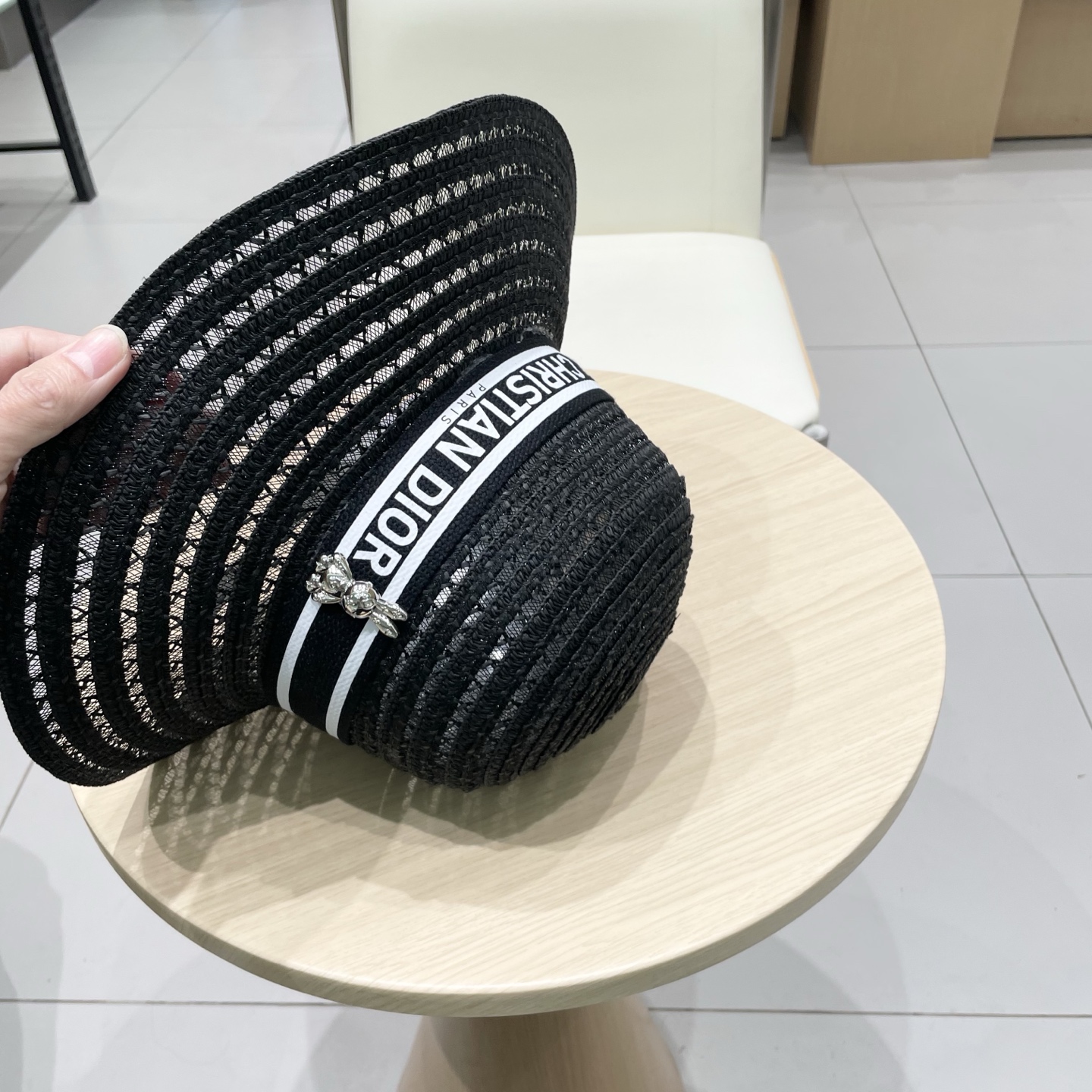   迪奥 Dior草帽，名媛风盆帽，高级细草制作，高端定制，头围57cm