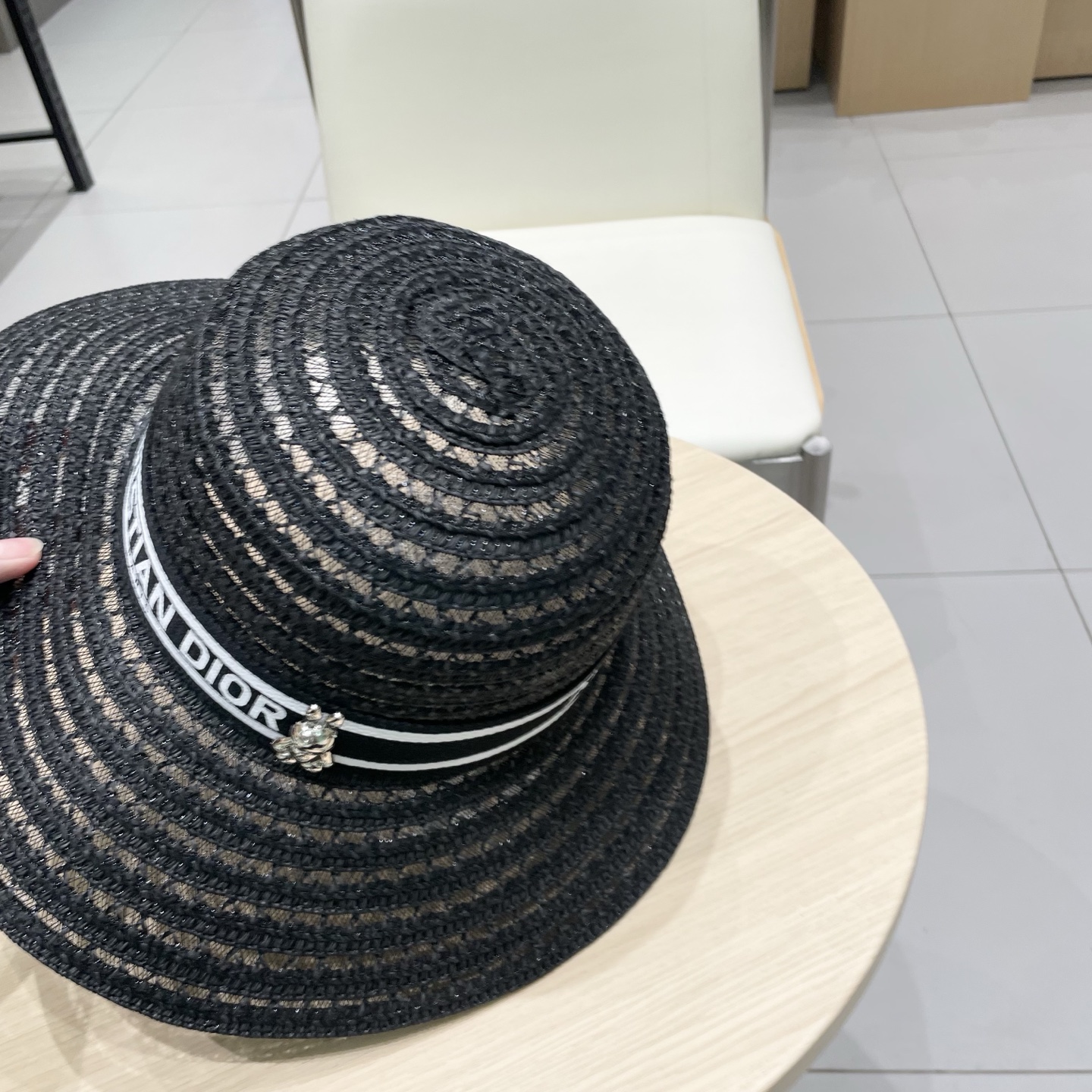   迪奥 Dior草帽，名媛风盆帽，高级细草制作，高端定制，头围57cm