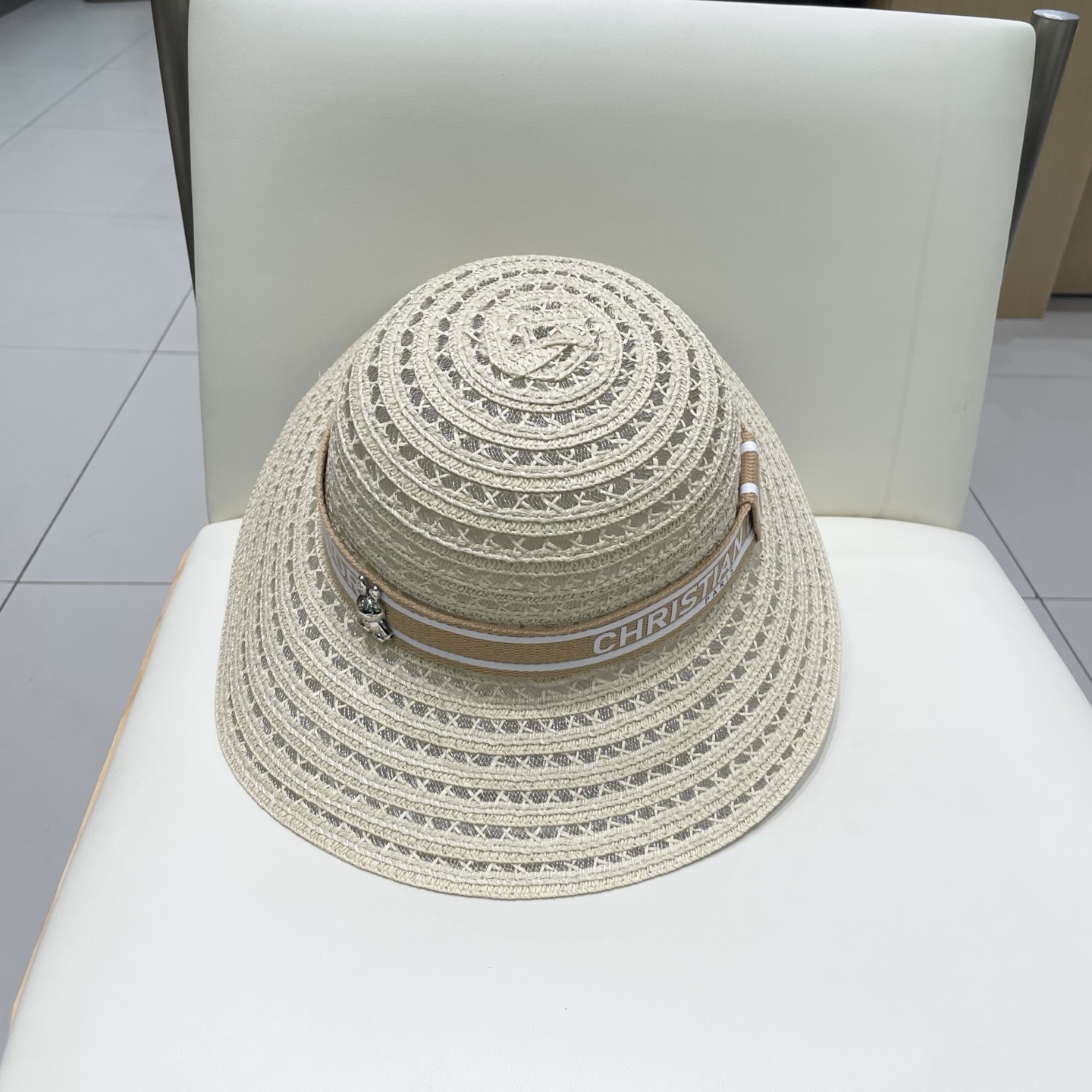   迪奥 Dior草帽，名媛风盆帽，高级细草制作，高端定制，头围57cm