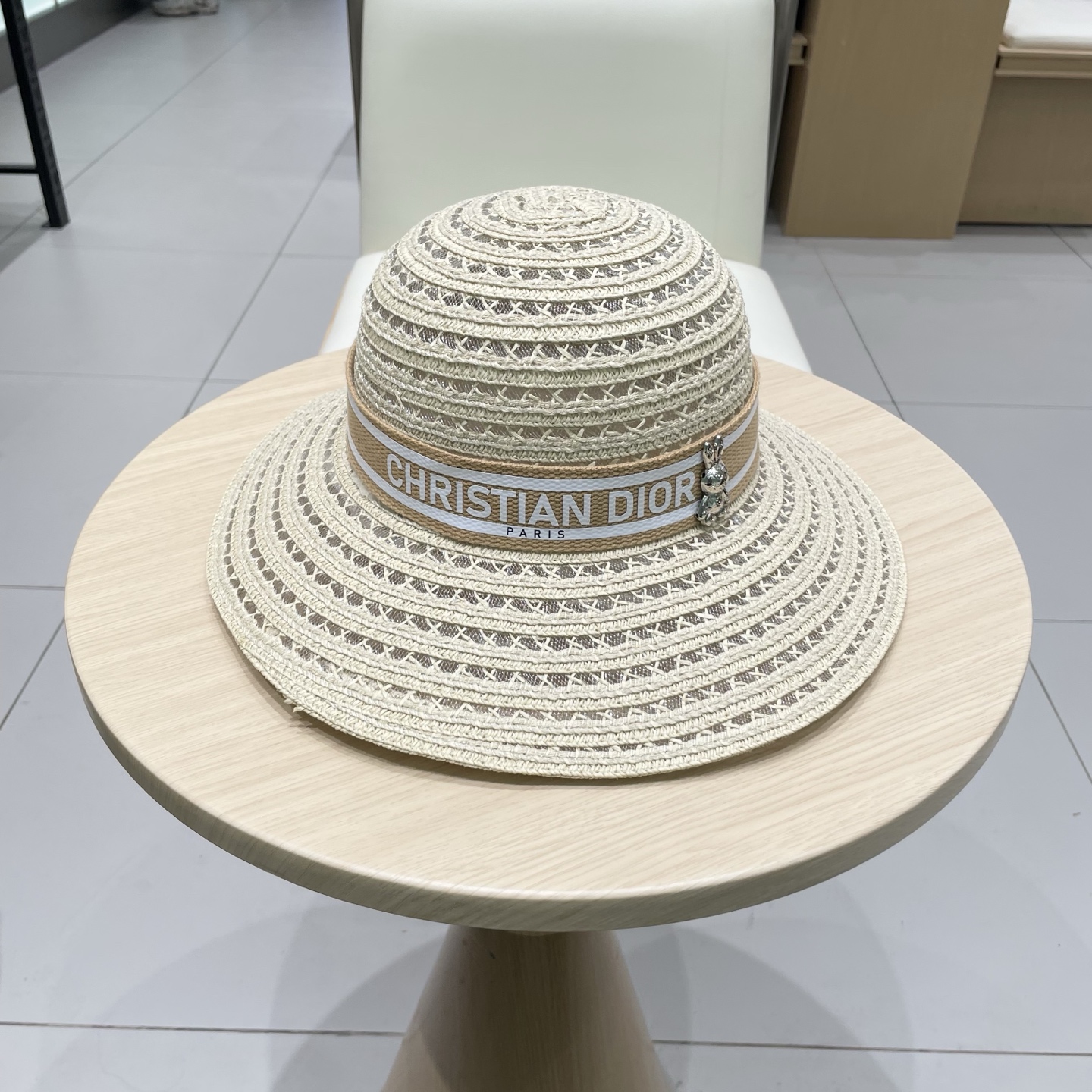   迪奥 Dior草帽，名媛风盆帽，高级细草制作，高端定制，头围57cm