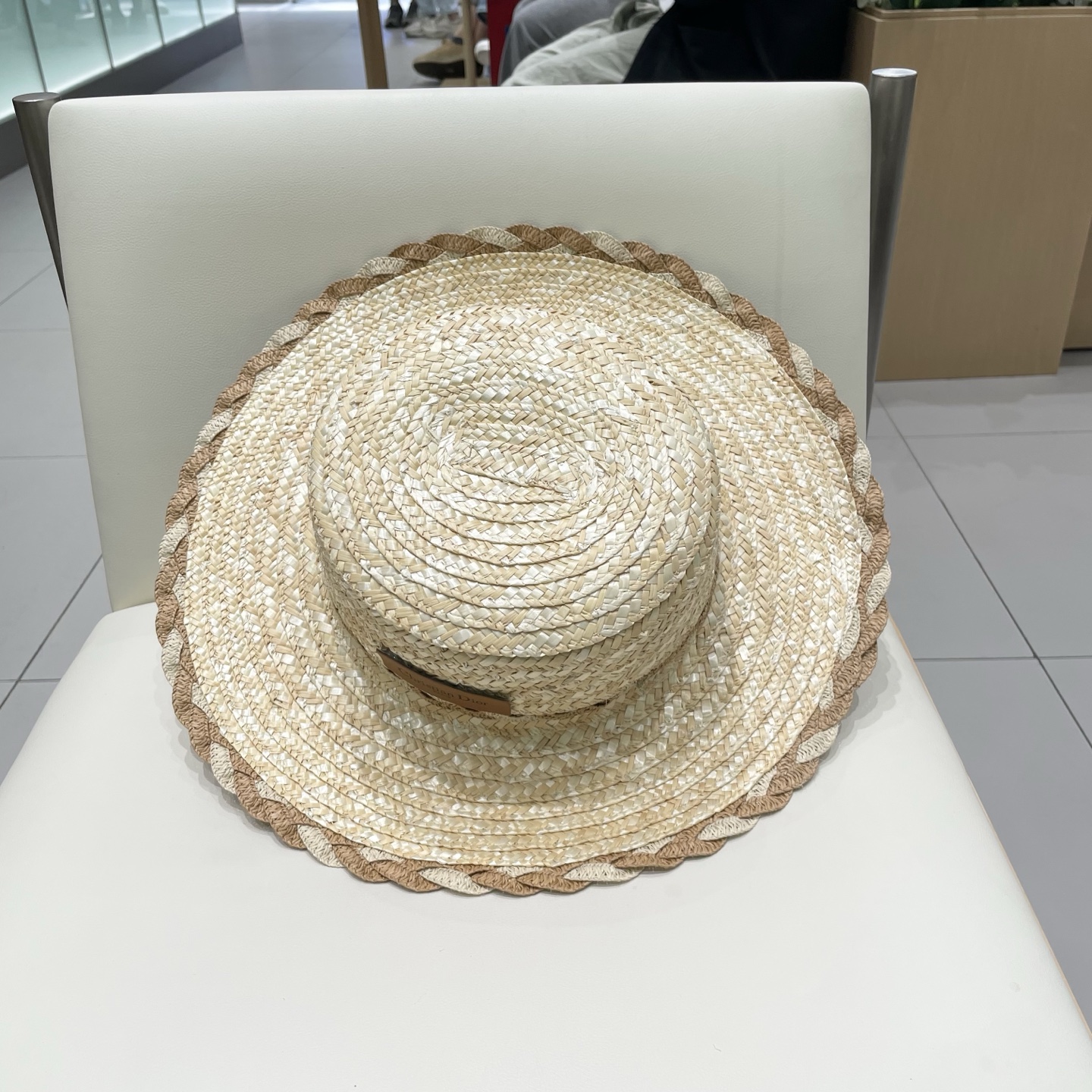   Dior迪奥25新款草帽，麦杆草拼接，头围57cm，超级名媛气质，