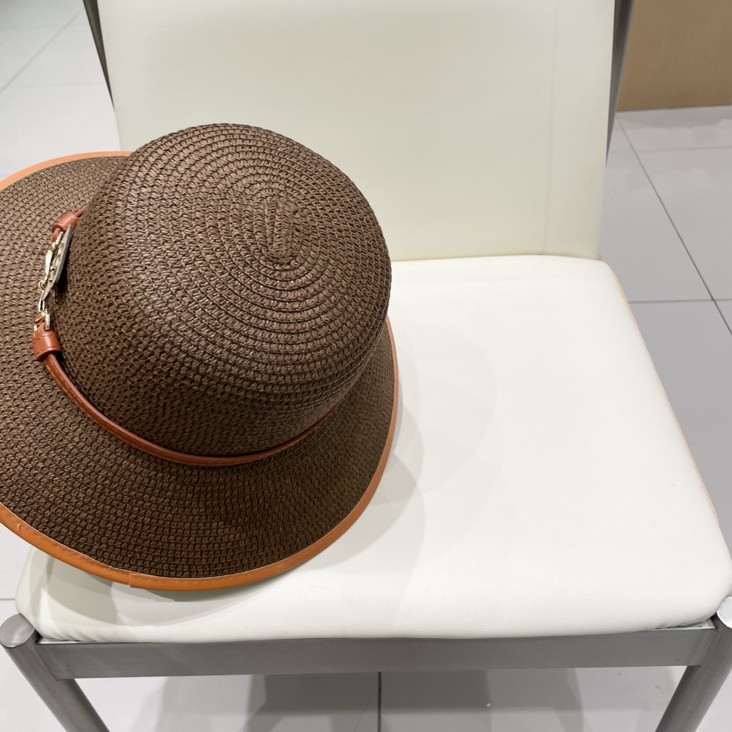  Gucci古奇新款圆顶帽，遮阳草帽，防紫外线帽檐，头围57cm