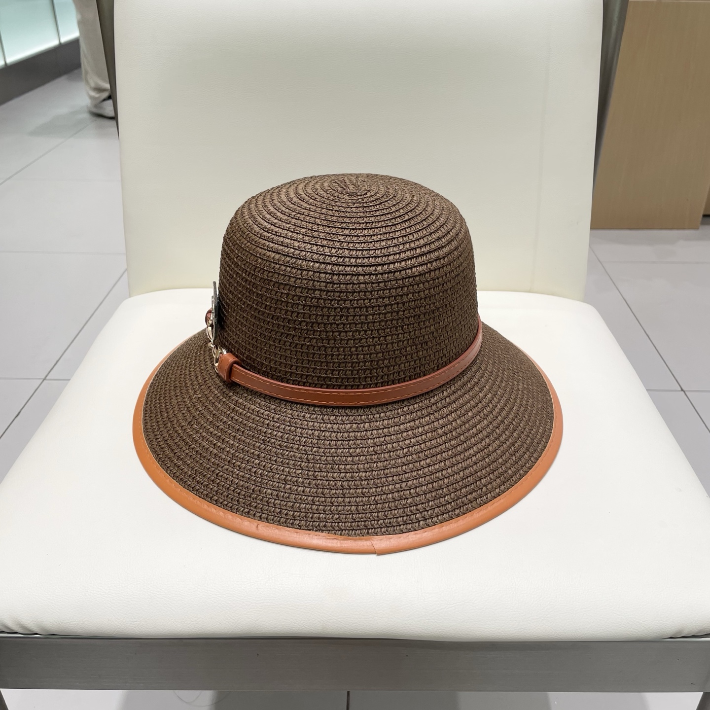  Gucci古奇新款圆顶帽，遮阳草帽，防紫外线帽檐，头围57cm