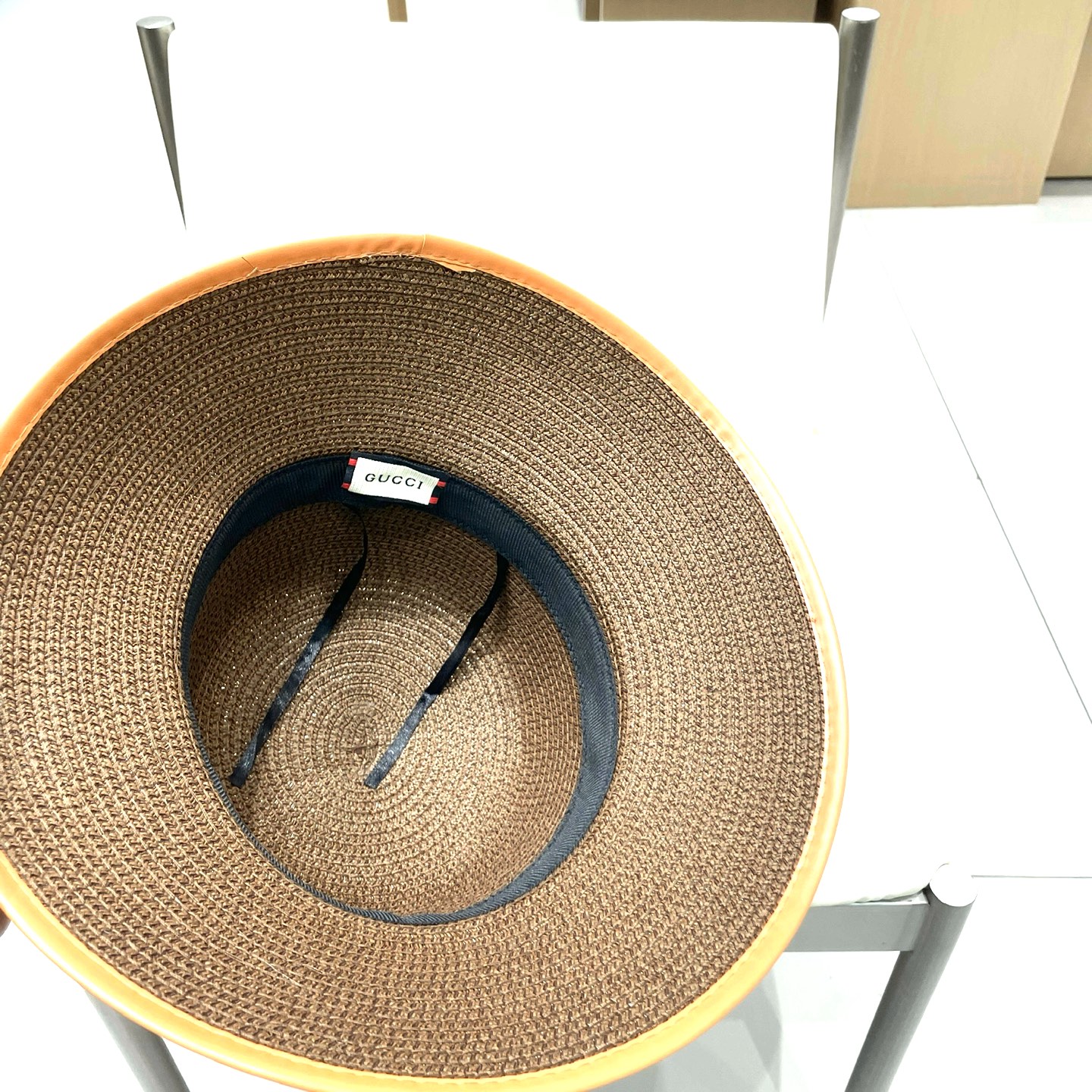  Gucci古奇新款圆顶帽，遮阳草帽，防紫外线帽檐，头围57cm