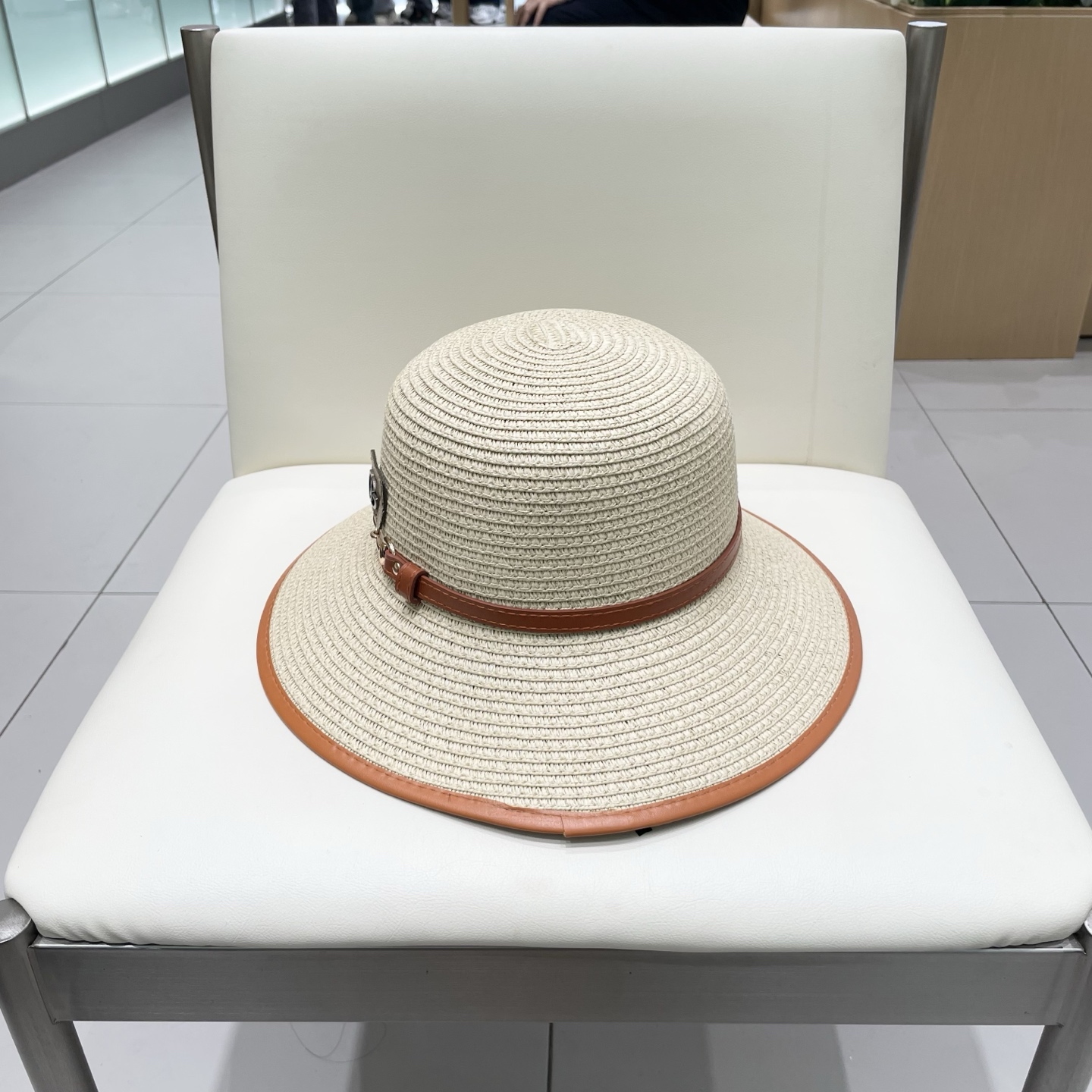  Gucci古奇新款圆顶帽，遮阳草帽，防紫外线帽檐，头围57cm