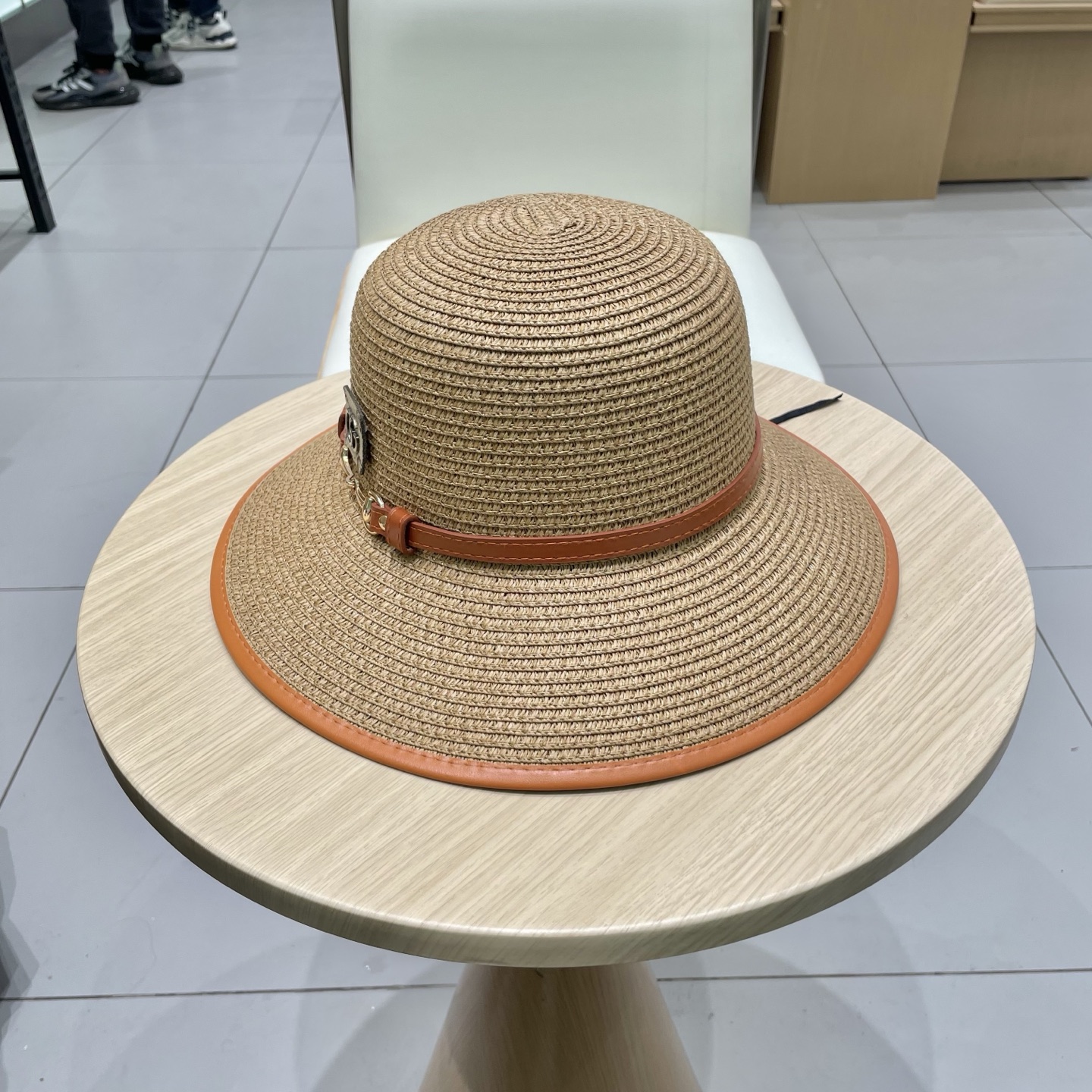  Gucci古奇新款圆顶帽，遮阳草帽，防紫外线帽檐，头围57cm