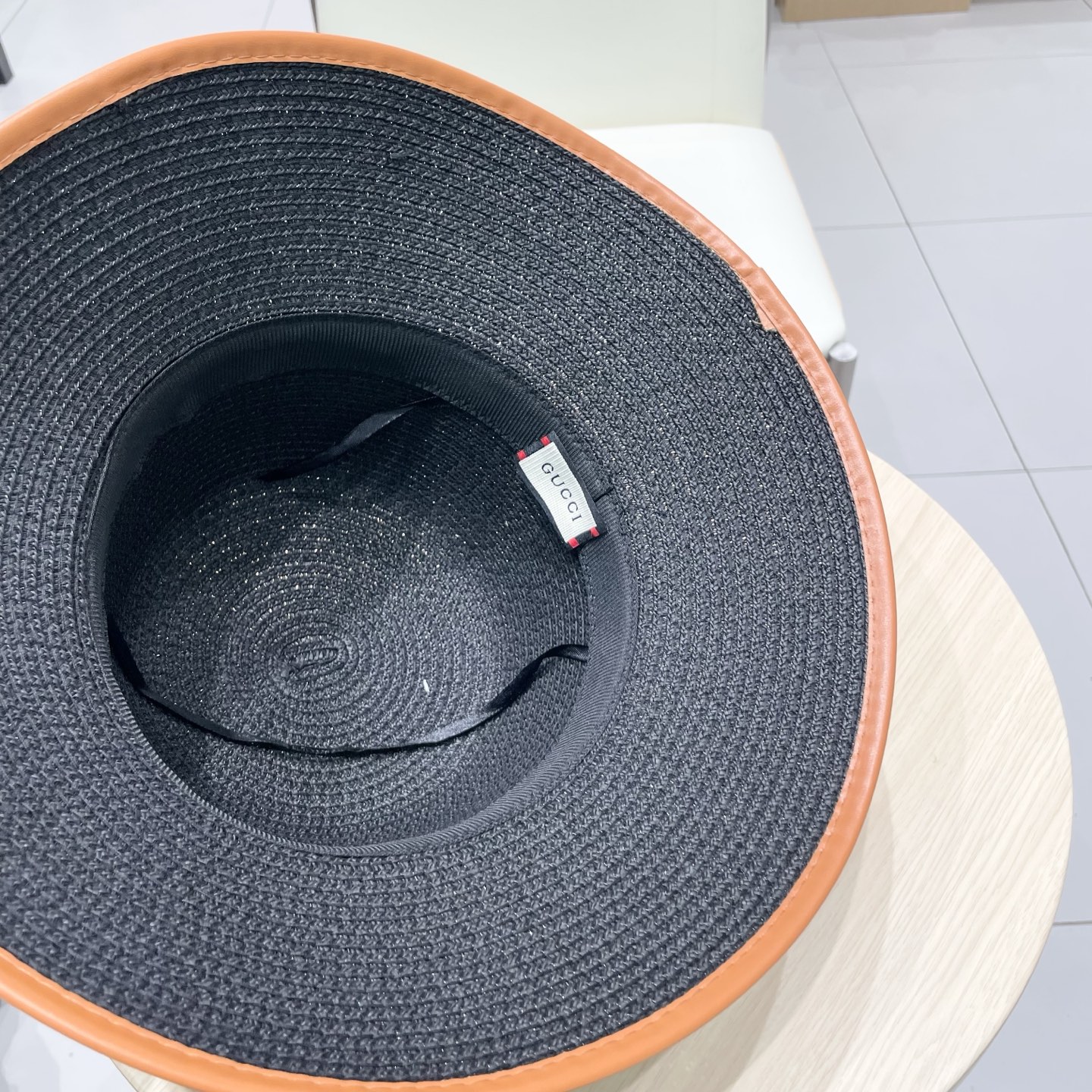  Gucci古奇新款圆顶帽，遮阳草帽，防紫外线帽檐，头围57cm