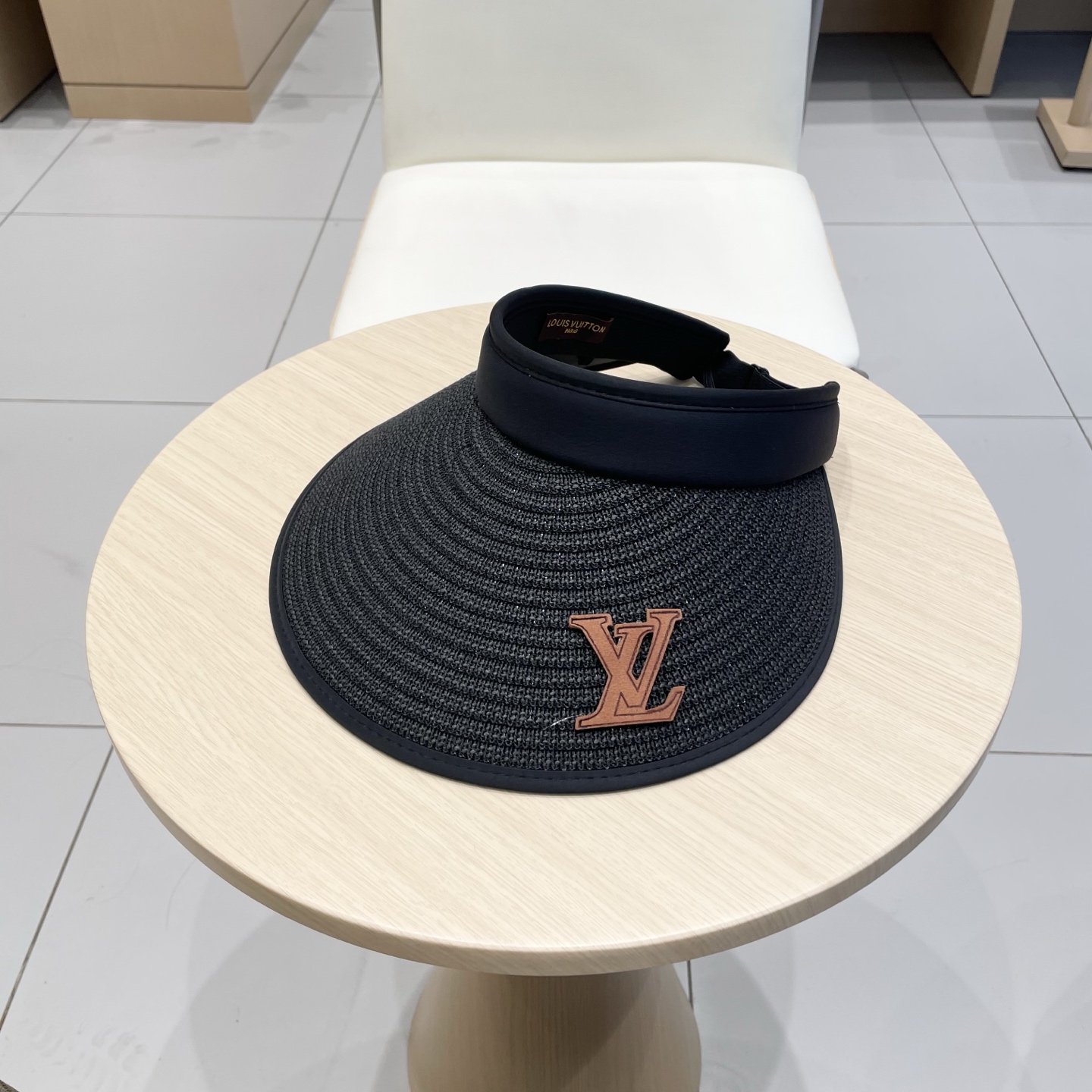 🧢路易威登棒球帽 LouisVuitton😍户外防晒帽子遮阳帽夏季天草帽防紫外线发箍式太阳帽简约空顶帽女