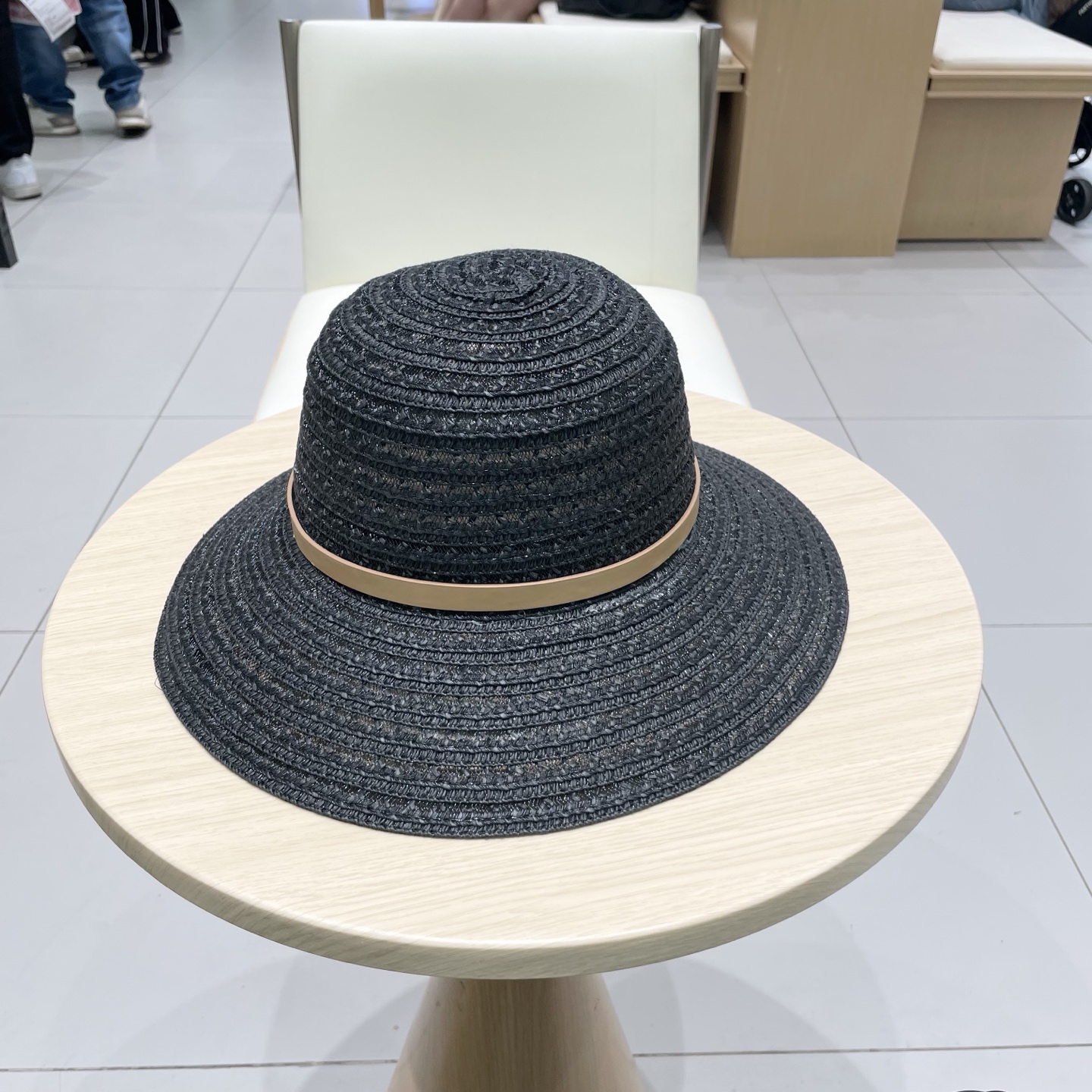  Chanel香奈儿圆顶镂空礼帽，草帽，超重工定制，头围57cm