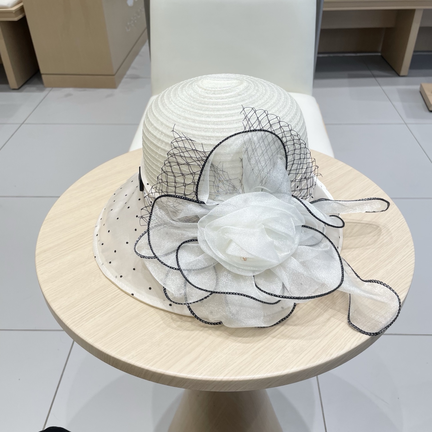  celine塞琳圆顶帽子女夏季田园风百搭逛街遮阳帽花朵优雅可折叠太阳帽女盆帽