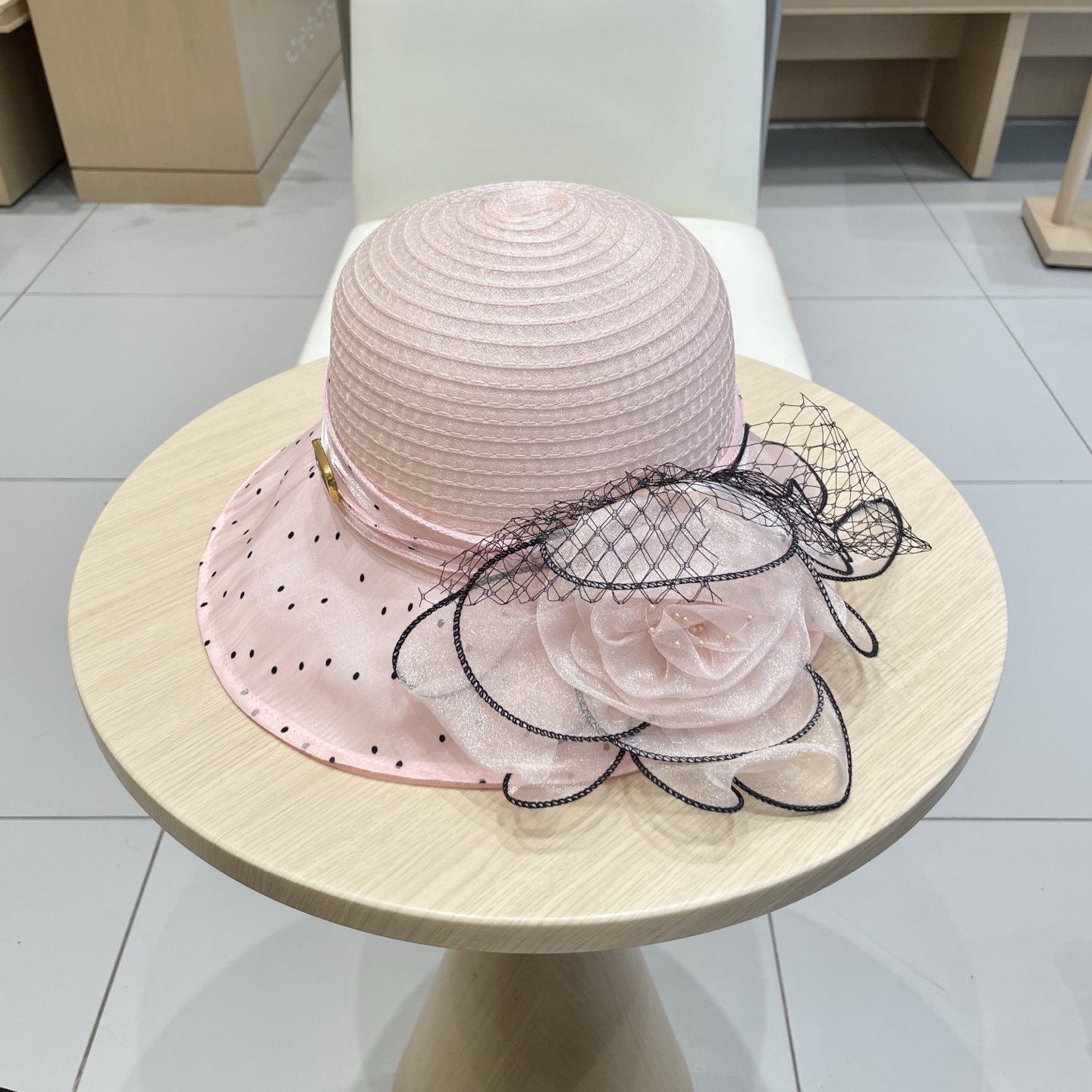  celine塞琳圆顶帽子女夏季田园风百搭逛街遮阳帽花朵优雅可折叠太阳帽女盆帽
