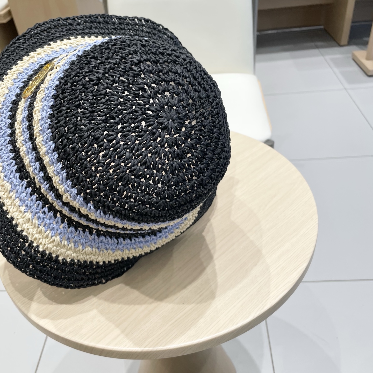  【balenciaga巴黎世家嘻哈韩国草编渔夫帽女潮夏季ins透气显脸小水桶帽遮阳防晒草帽子