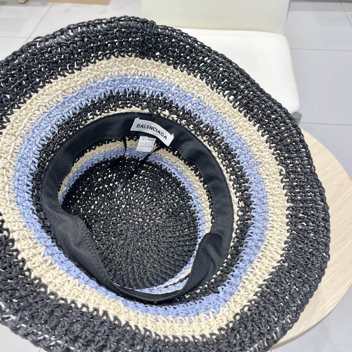  【balenciaga巴黎世家嘻哈韩国草编渔夫帽女潮夏季ins透气显脸小水桶帽遮阳防晒草帽子