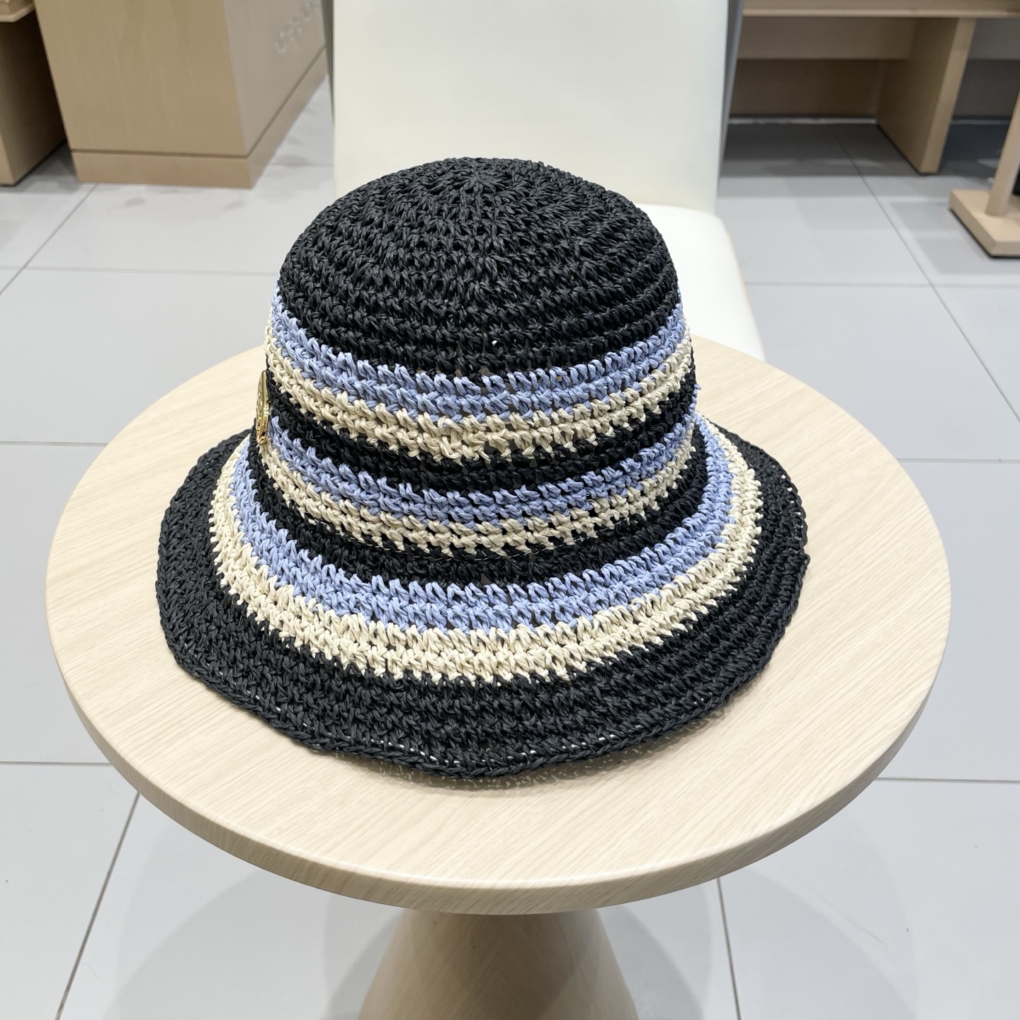  【balenciaga巴黎世家嘻哈韩国草编渔夫帽女潮夏季ins透气显脸小水桶帽遮阳防晒草帽子