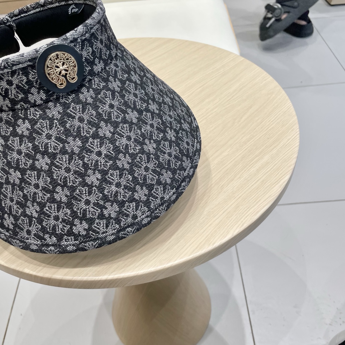  克罗心十字架空顶帽夏季网红同款大檐遮阳帽高级感显脸小防晒太阳帽