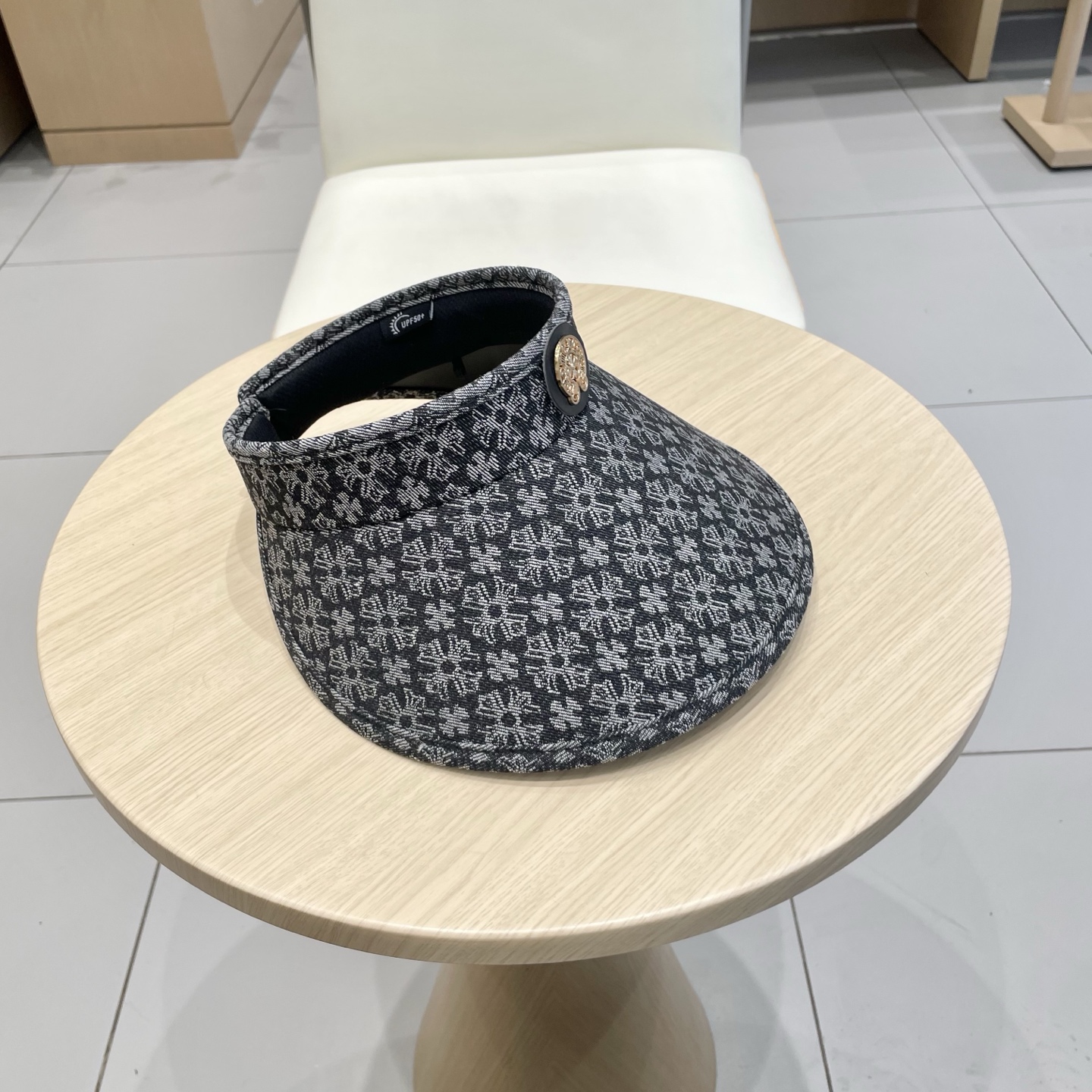  克罗心十字架空顶帽夏季网红同款大檐遮阳帽高级感显脸小防晒太阳帽