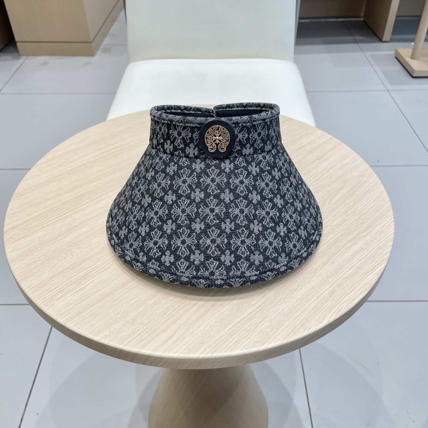  克罗心十字架空顶帽夏季网红同款大檐遮阳帽高级感显脸小防晒太阳帽