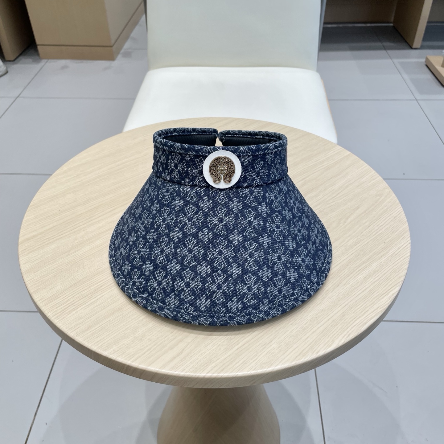  克罗心十字架空顶帽夏季网红同款大檐遮阳帽高级感显脸小防晒太阳帽