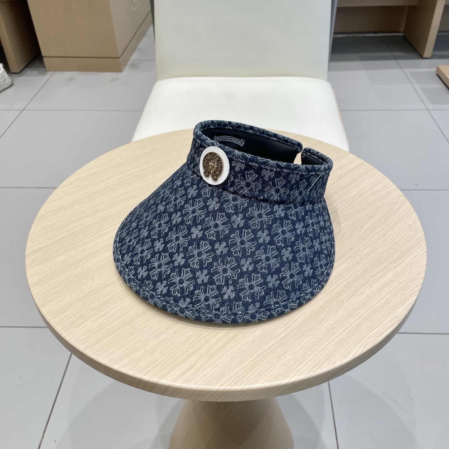  克罗心十字架空顶帽夏季网红同款大檐遮阳帽高级感显脸小防晒太阳帽