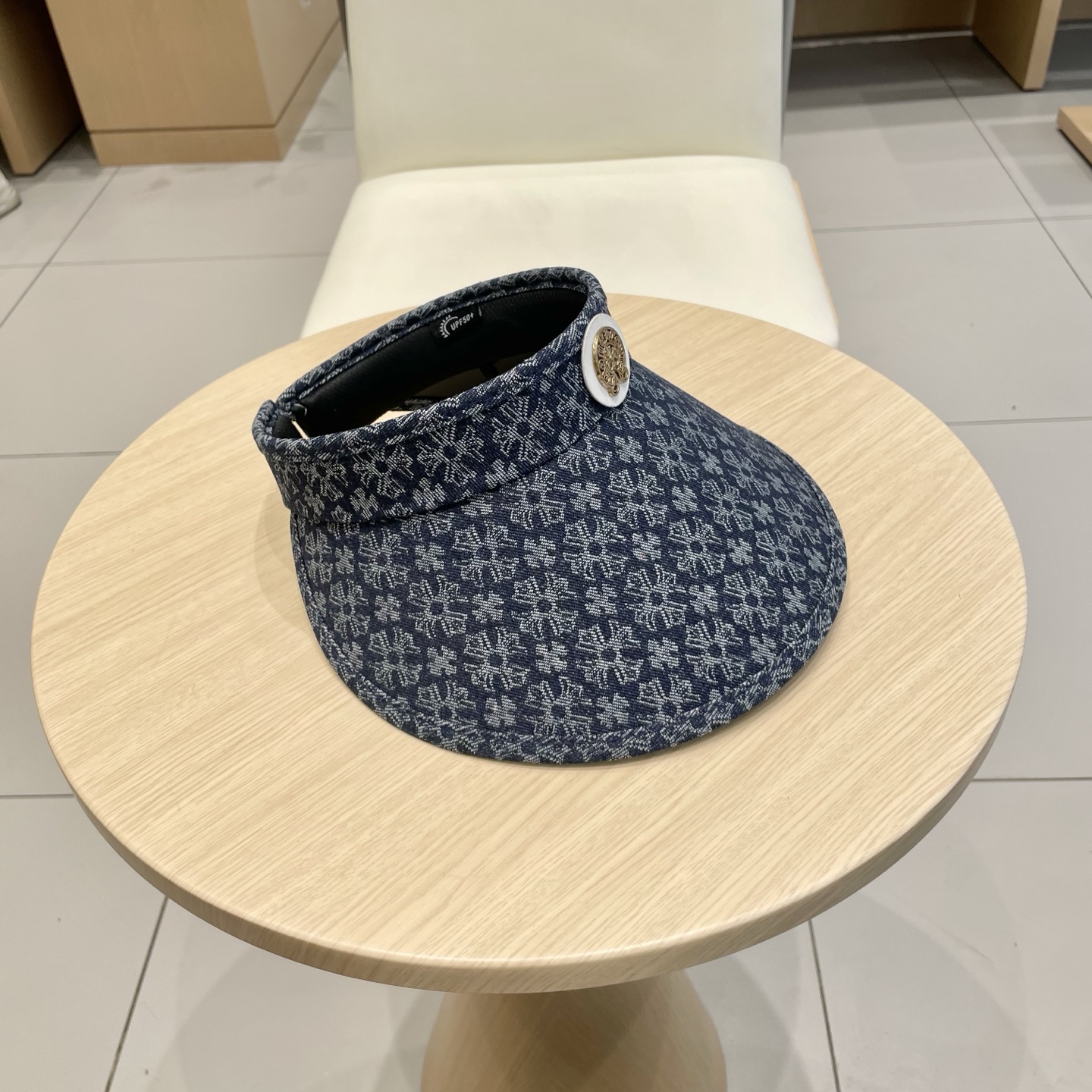  克罗心十字架空顶帽夏季网红同款大檐遮阳帽高级感显脸小防晒太阳帽