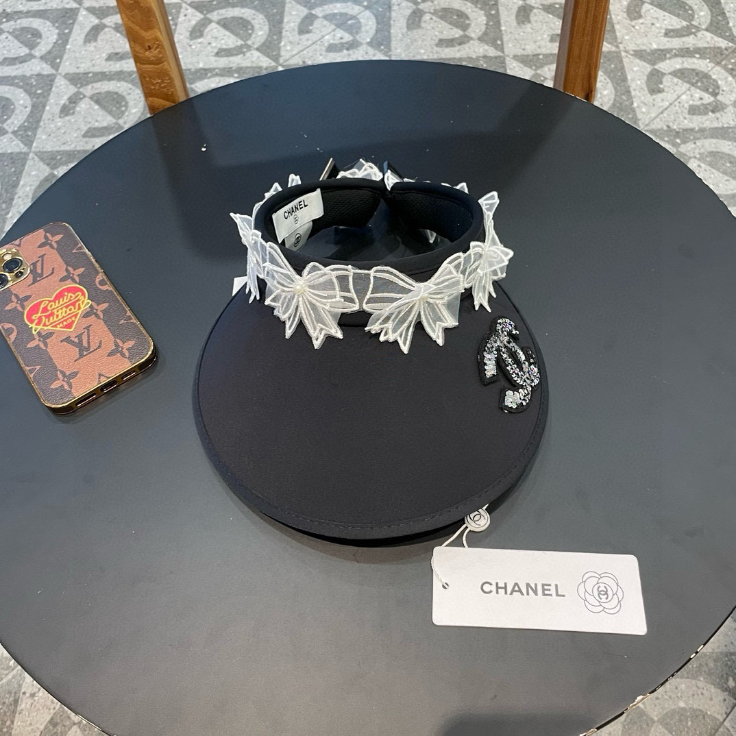  Chanel自制韩系蝴蝶棒球帽遮阳帽女春夏新品2024新款少女时尚鸭舌防晒帽