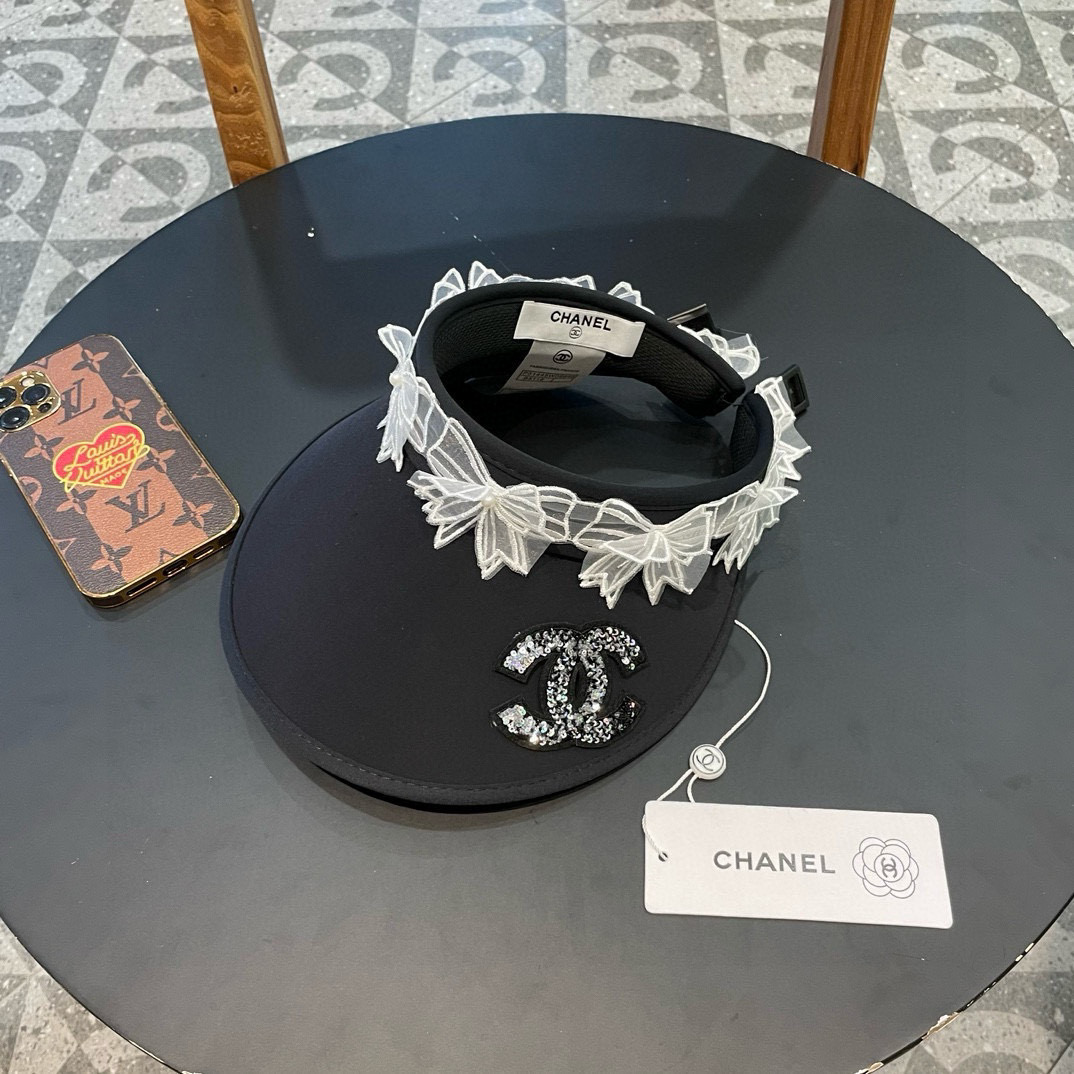  Chanel自制韩系蝴蝶棒球帽遮阳帽女春夏新品2024新款少女时尚鸭舌防晒帽