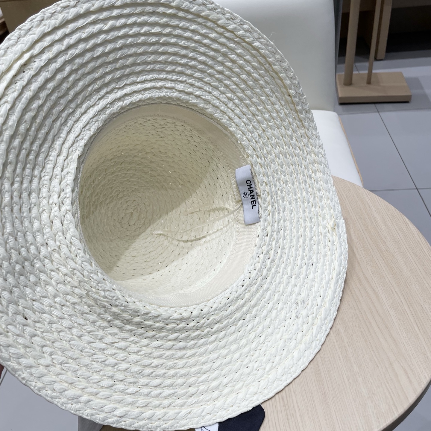  Chanel香奈儿草帽，丝带蝴蝶结盆帽，名媛风PP草帽，头围57c