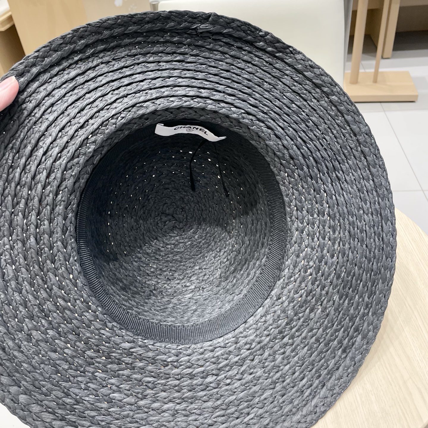  Chanel香奈儿草帽，丝带蝴蝶结盆帽，名媛风PP草帽，头围57c