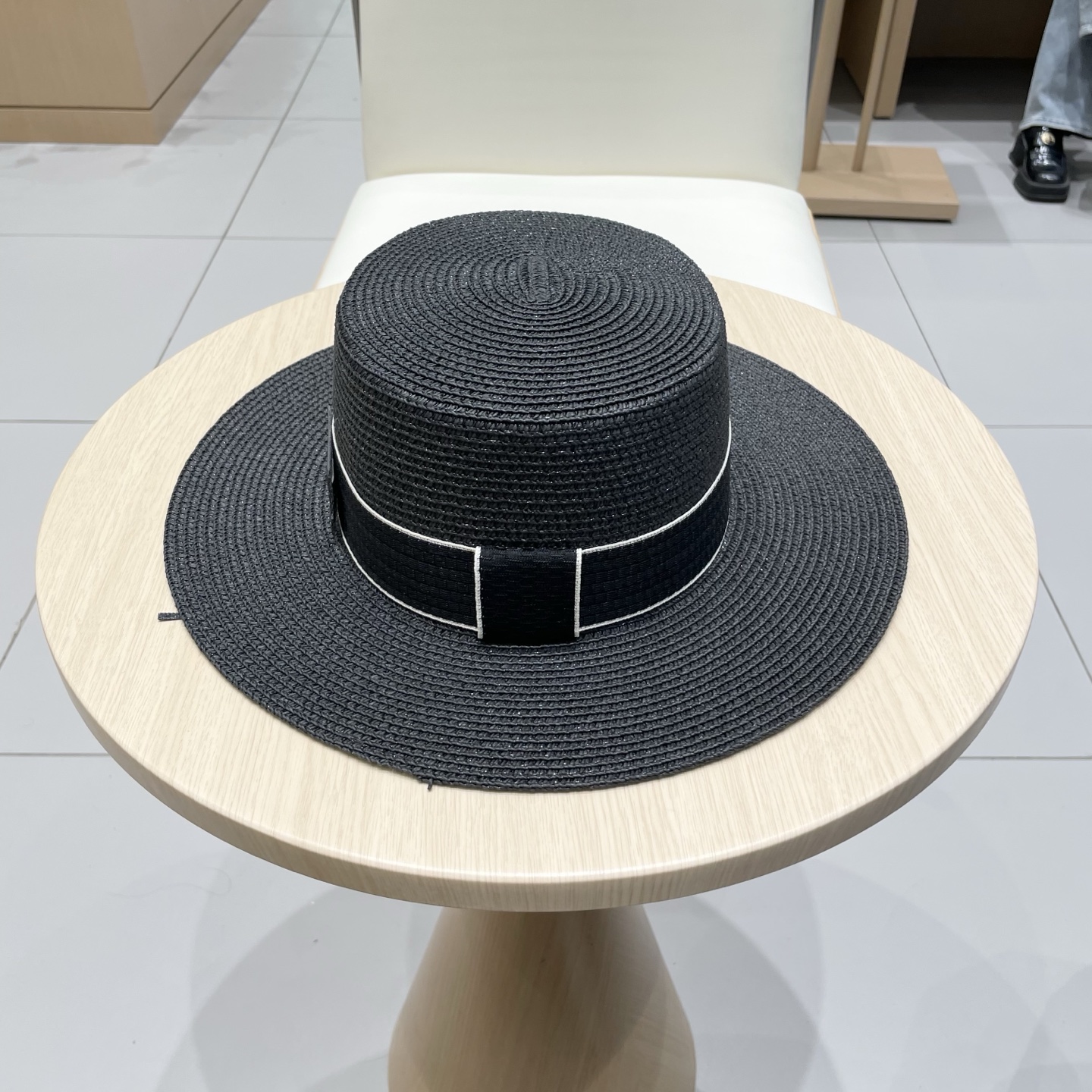  爱马仕新款草帽，平顶礼帽，头围57cm