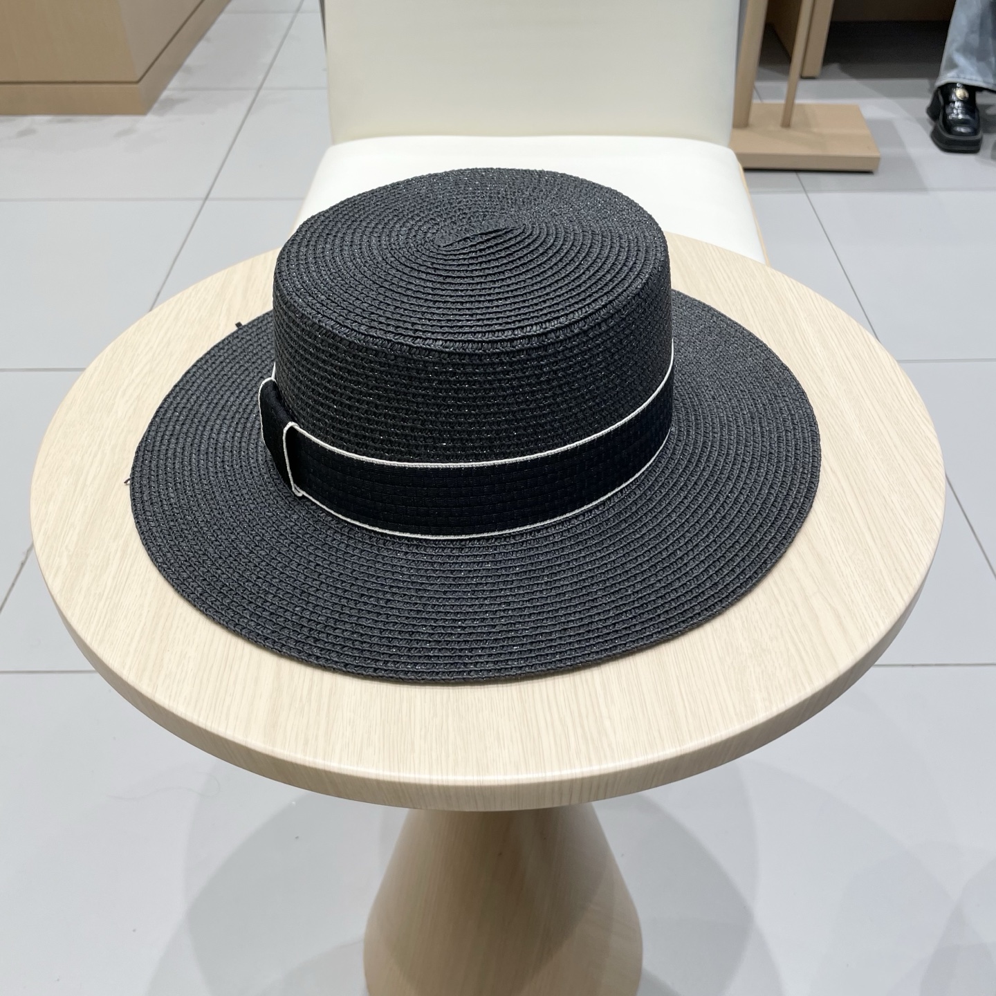  爱马仕新款草帽，平顶礼帽，头围57cm